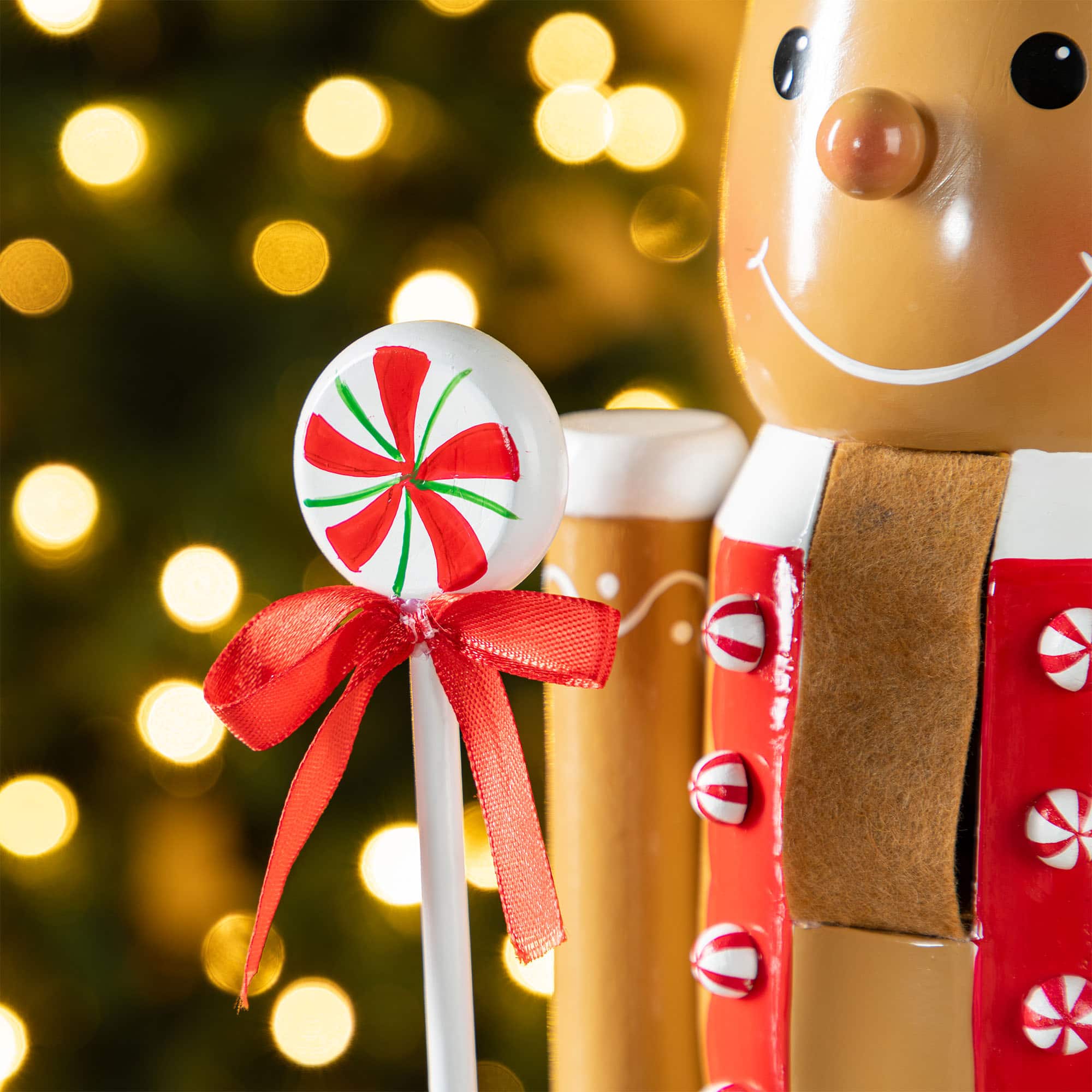 Glitzhome&#xAE; 24&#x22;H Wooden Christmas Gingerbread Man Nutcracker