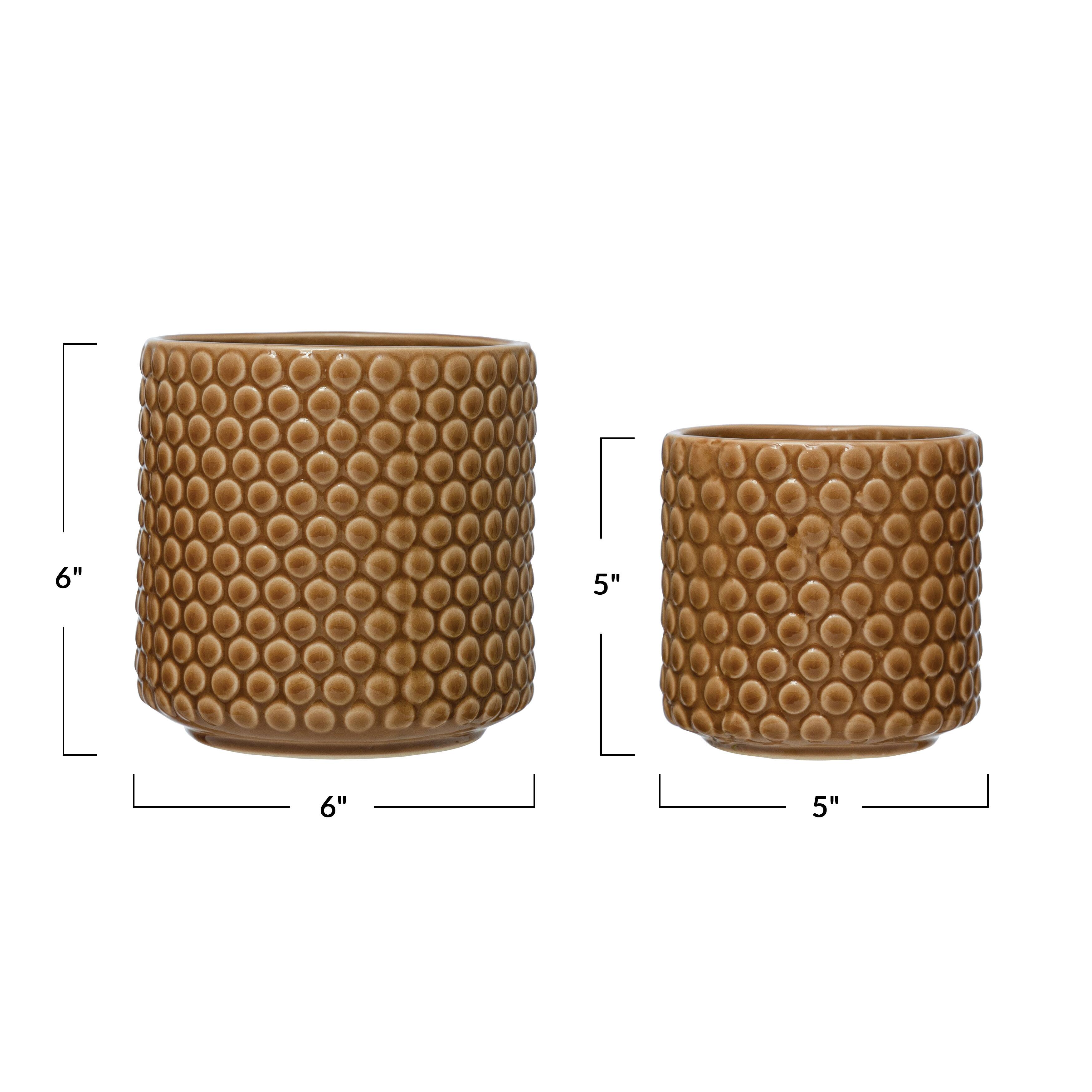 Hello Honey® Stoneware Planters, 2ct.