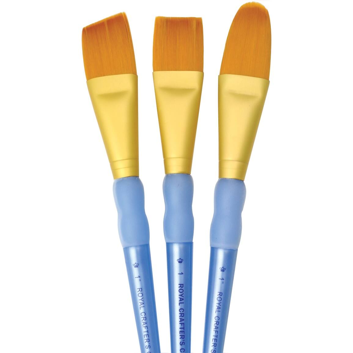 Royal & Langnickel® Crafter's Choice™ Golden Taklon Large Brush Set