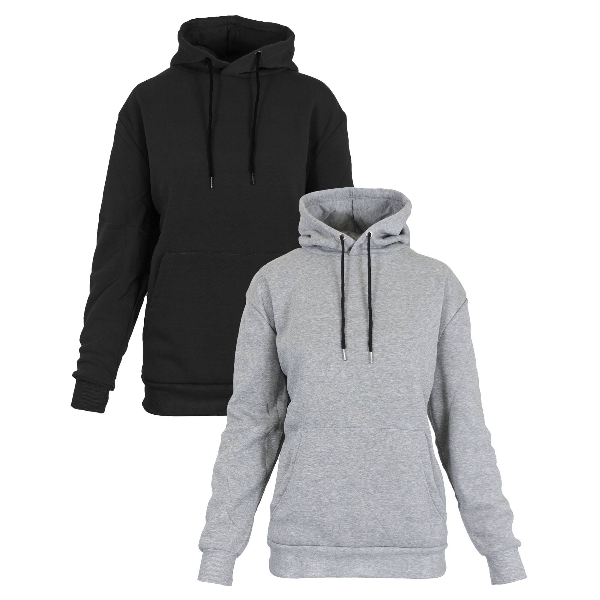 Galaxy by Harvic Heavyweight Fleece-Lined Women's Pullover Sweater Hoodie 2 Pack