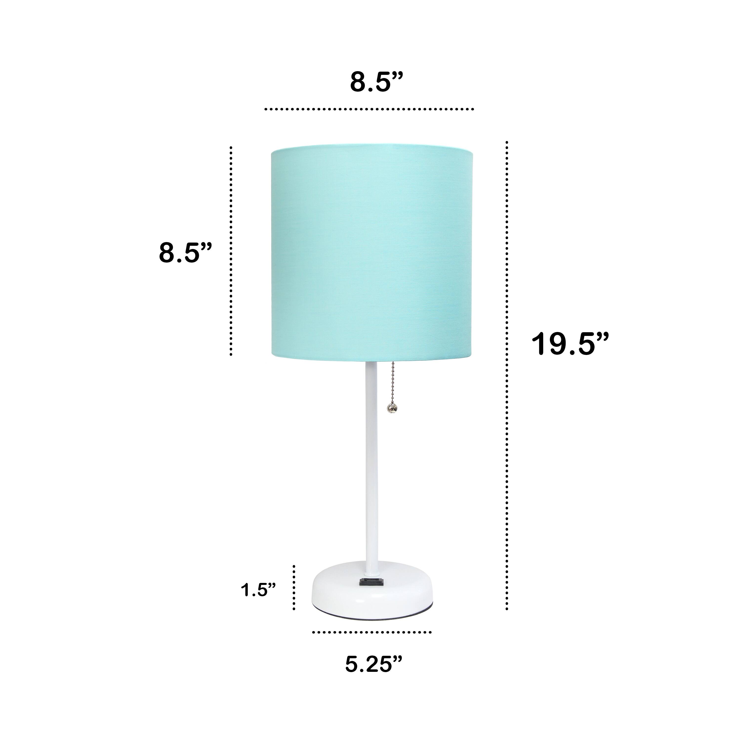 Creekwood Home Oslo 19.5&#x22; Power Outlet Table Lamp
