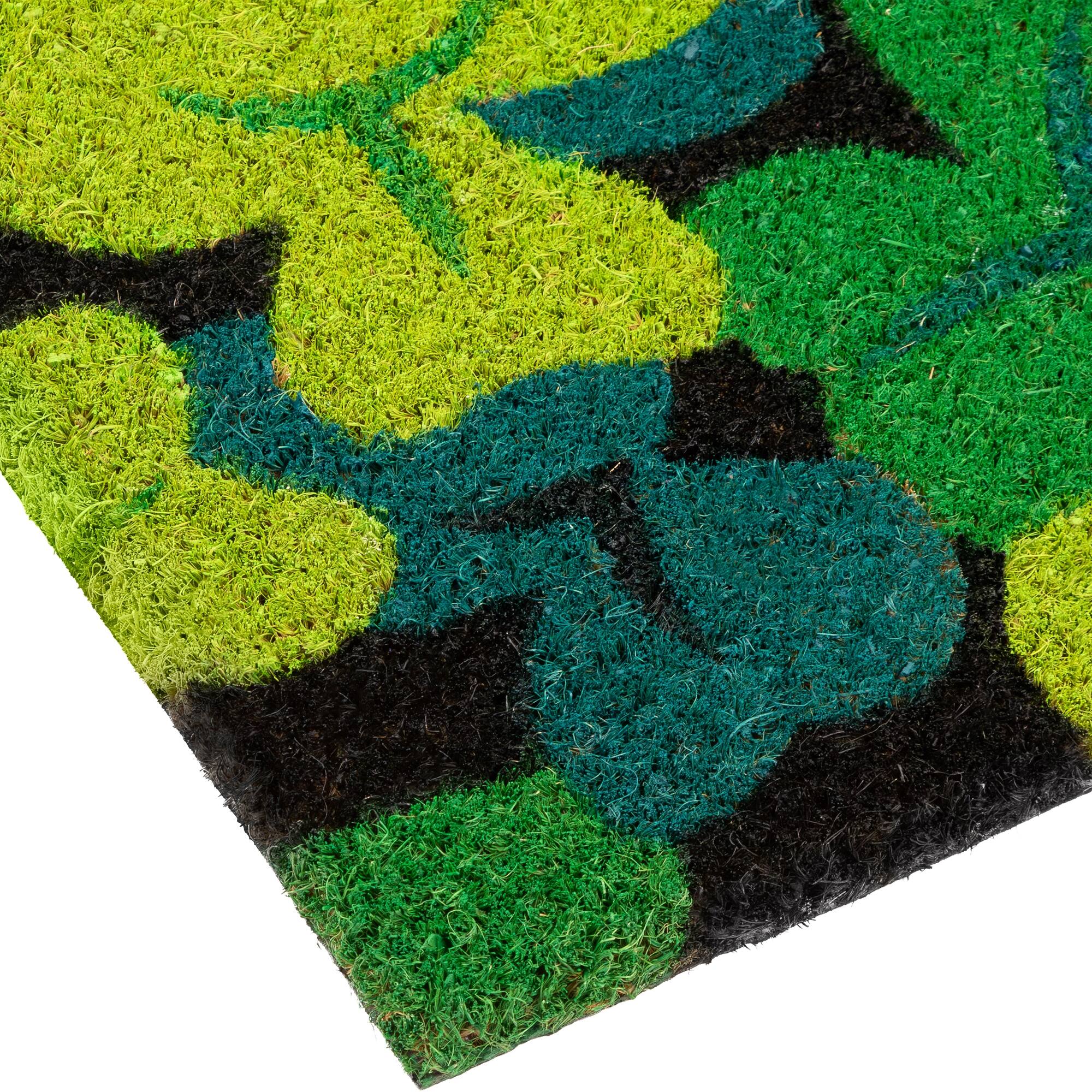 Light &#x26; Dark Green Shamrock Doormat