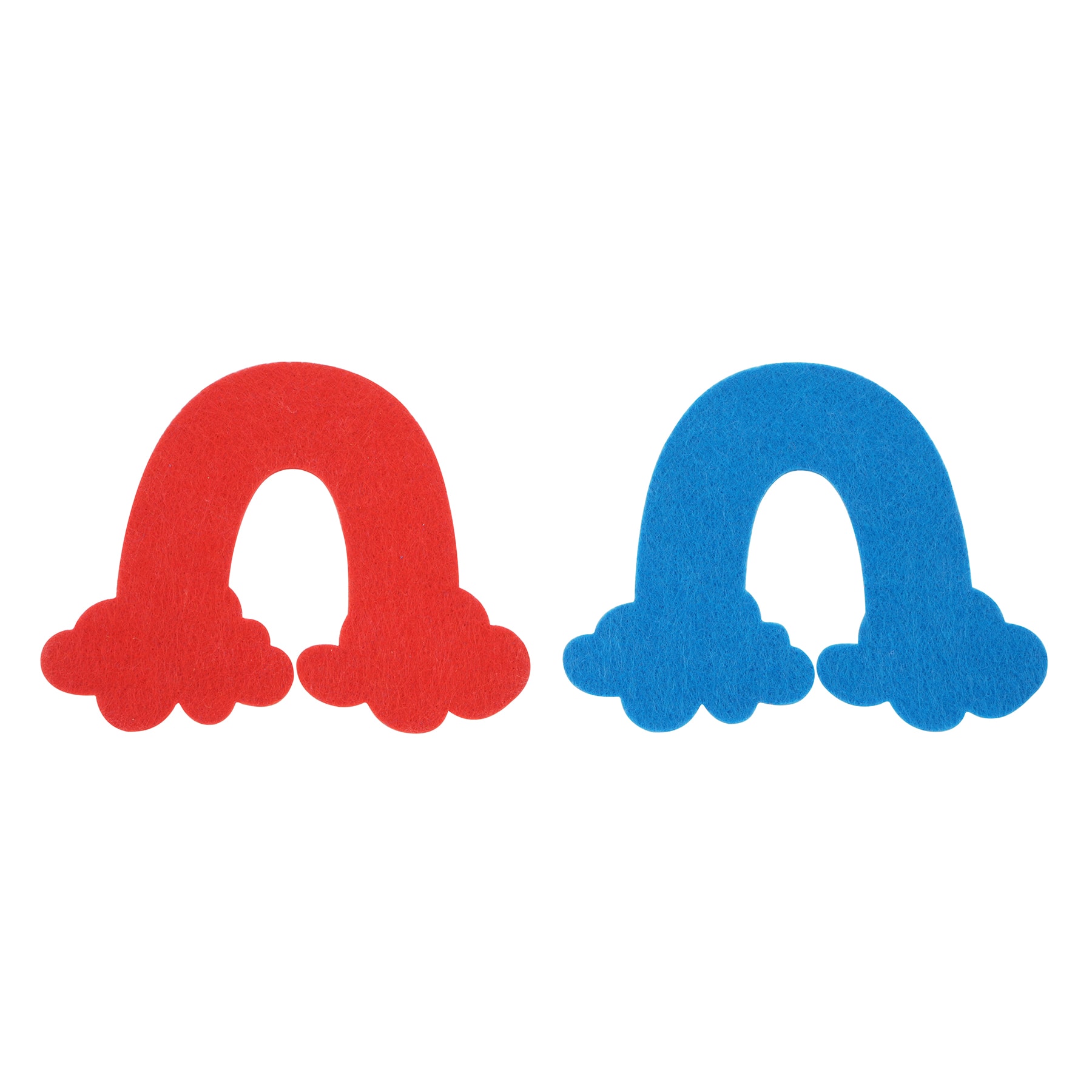 12 Packs: 15 ct. (180 total) Red & Blue Rainbow Felt Shapes by Creatology™