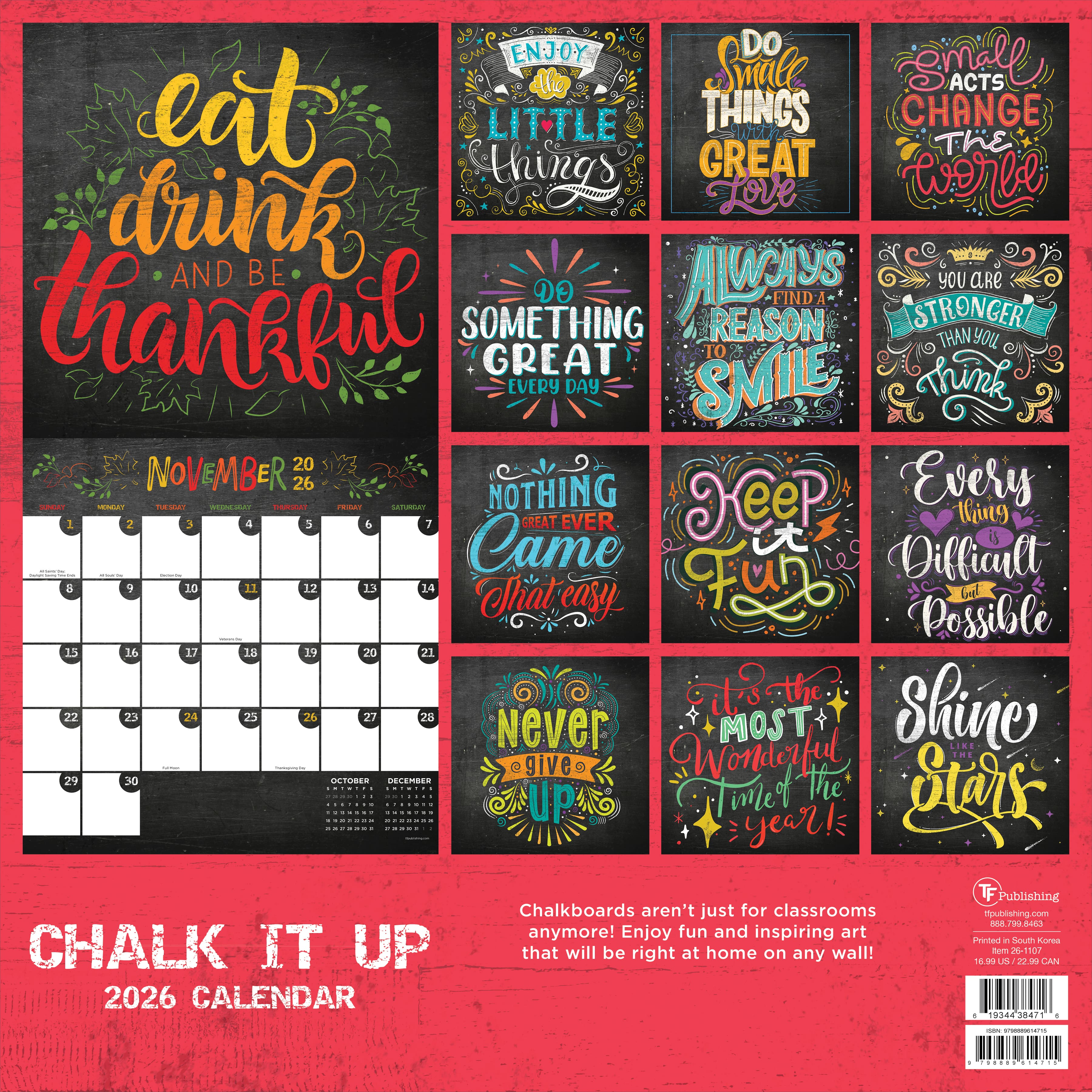 2026 Chalk It Up Wall Calendar