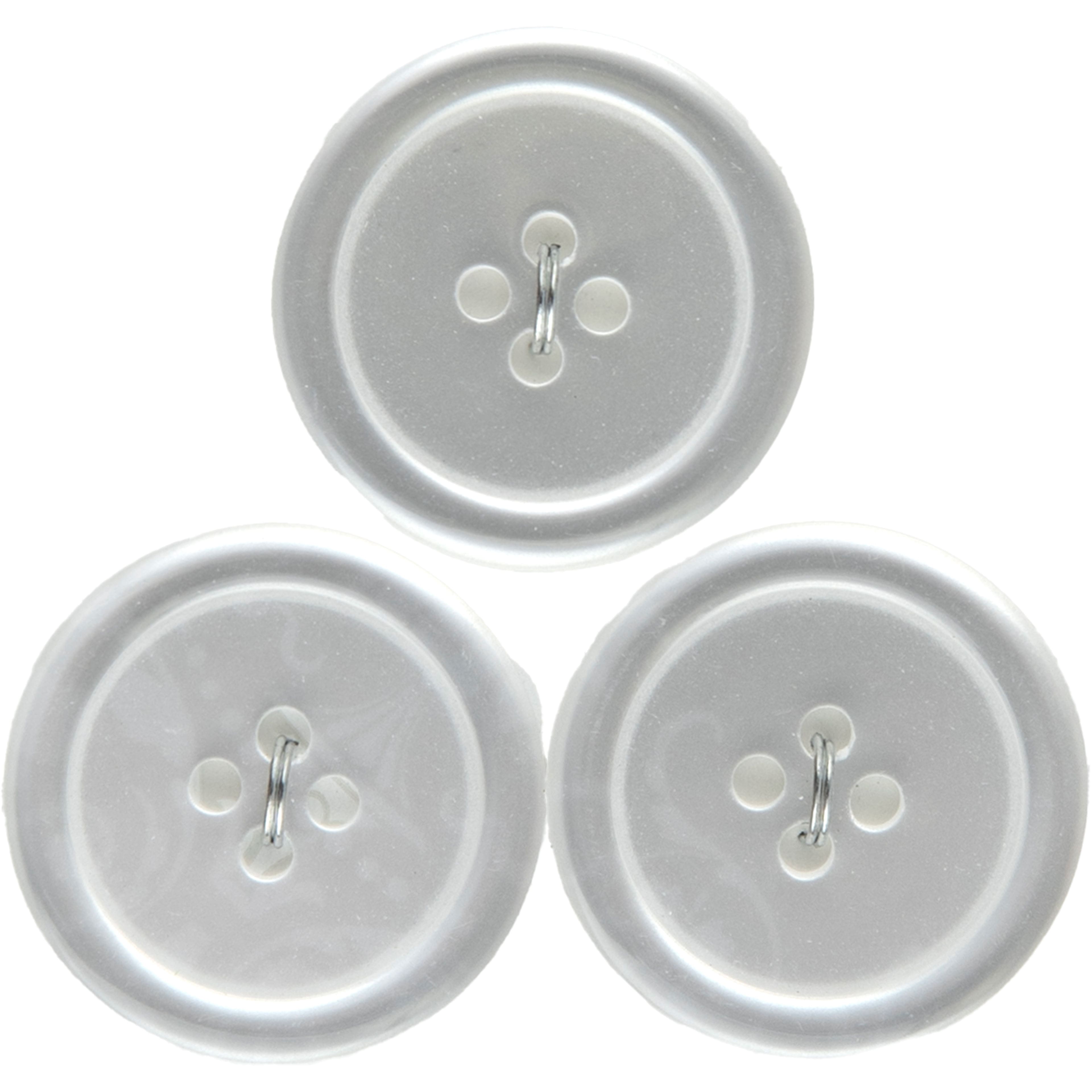LaMode 7/8&#x22; Translucent 4-Hole Buttons, 3ct.