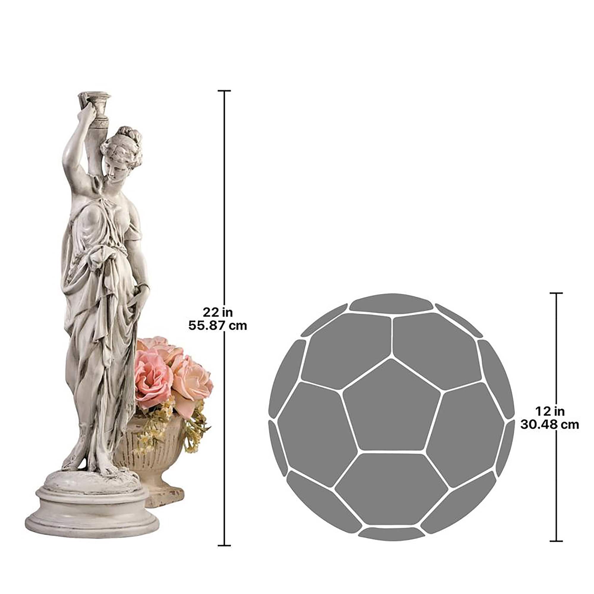 Design Toscano 22" Dione the Water Goddess Garden Statue