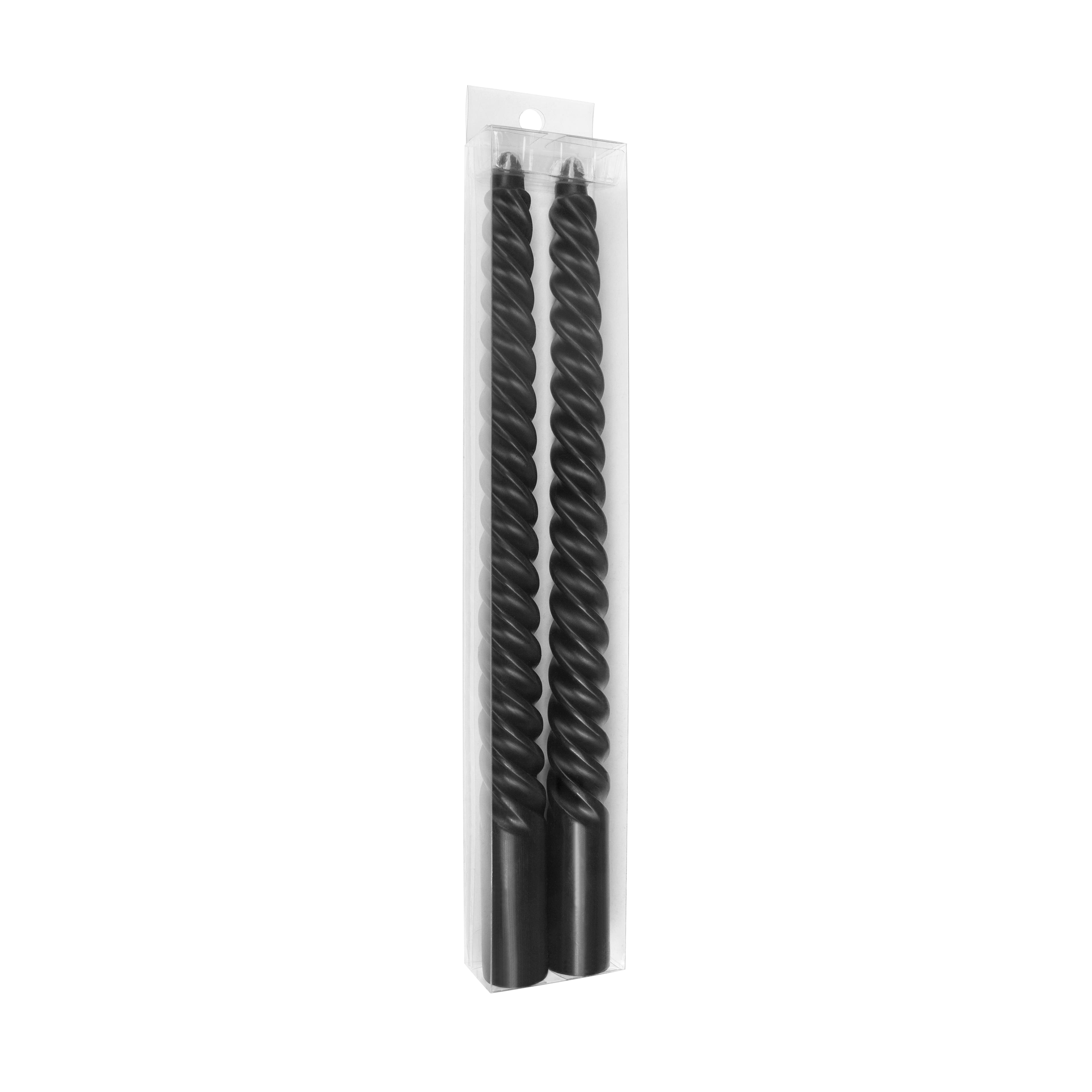10&#x22; Black Twist Taper Candles, 2ct. by Ashland&#xAE;