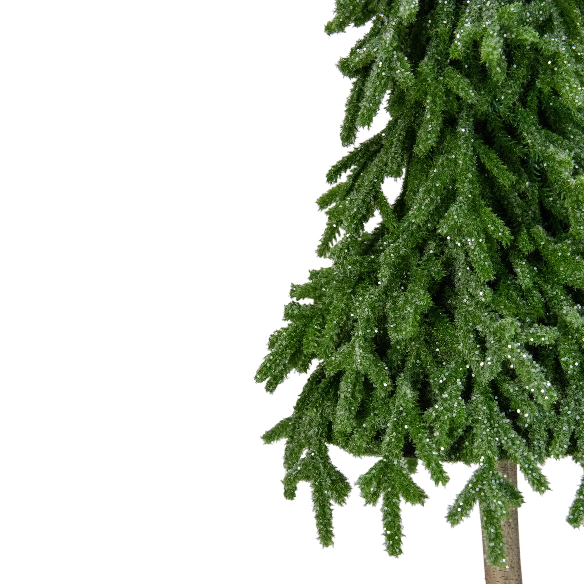 29.5" Unlit Down Swept Iced Artificial Christmas Tree in Wood Base