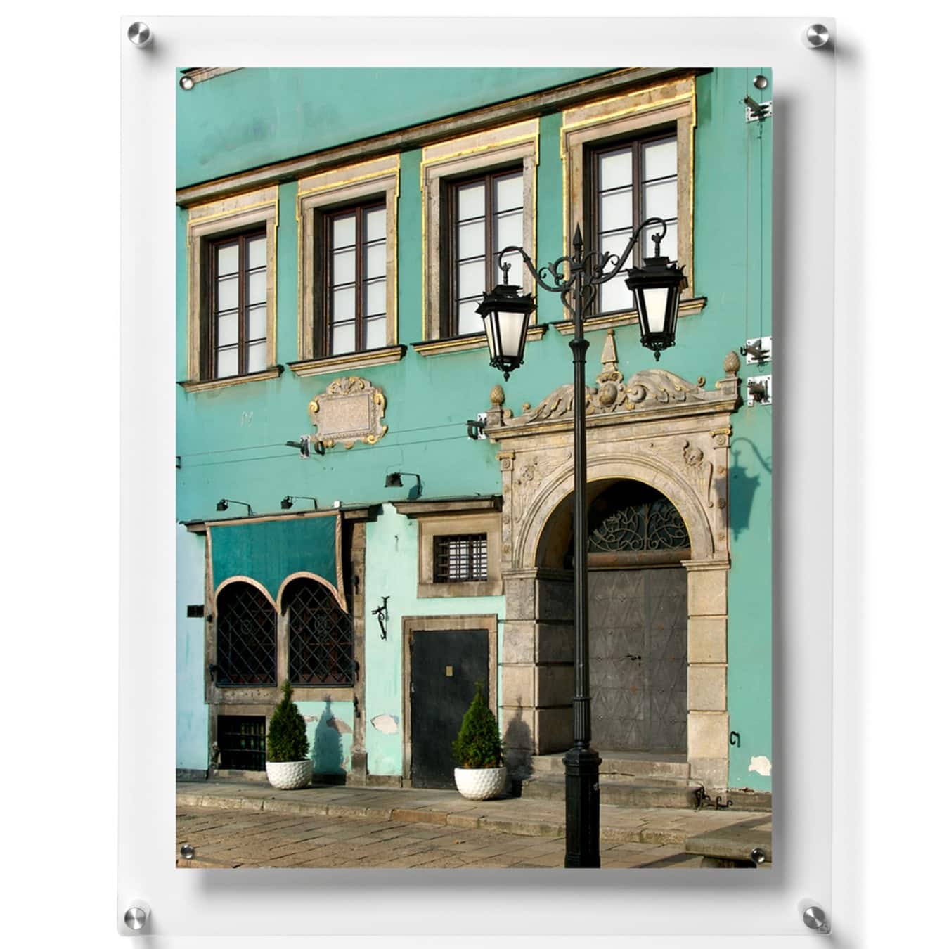 Wexel Art Single Panel Clear Acrylic Floating Wall Frame &#x26; Magnets with Silver Hardware
