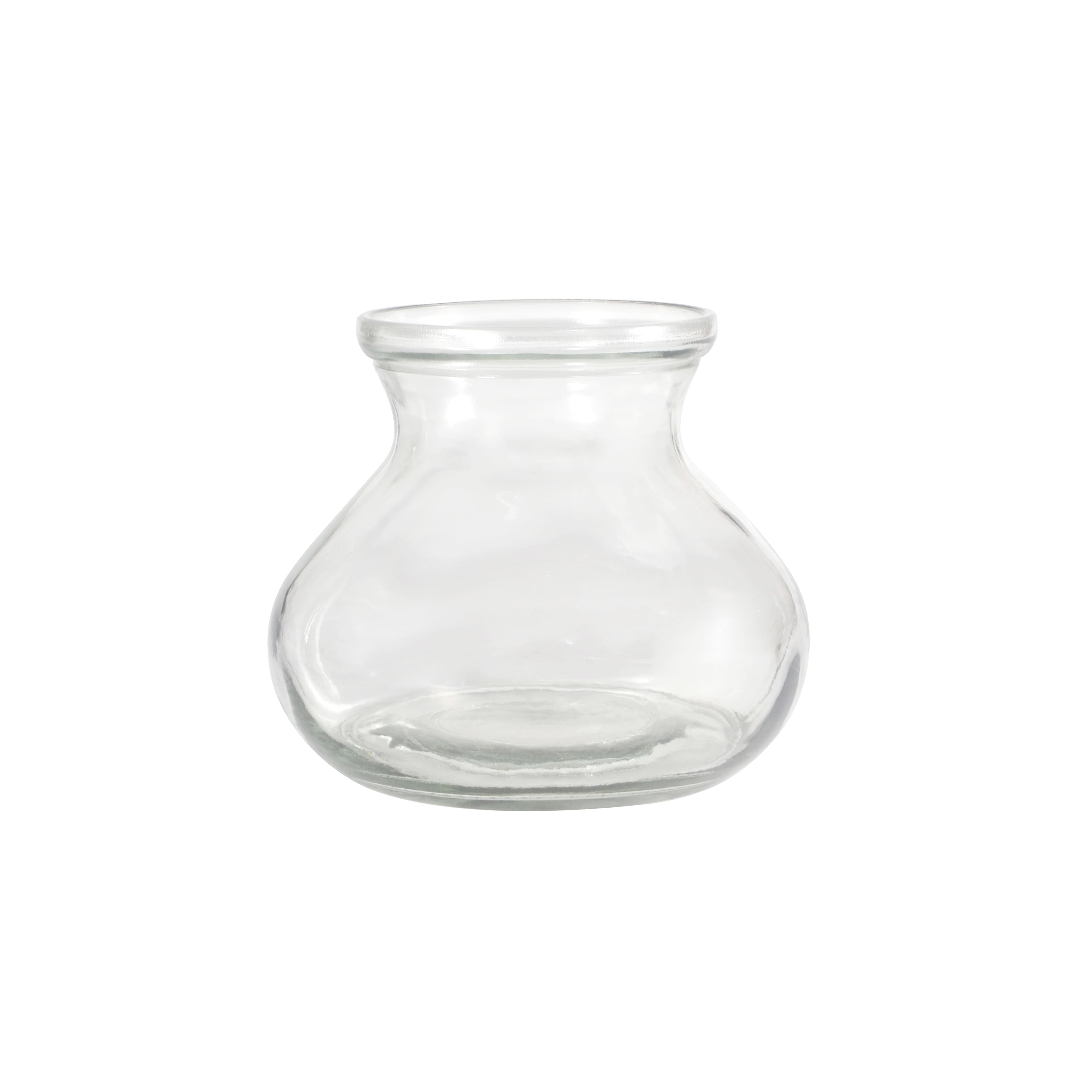 12 Pack: 4.75" Clear Rustic Glass Vase by Ashland®