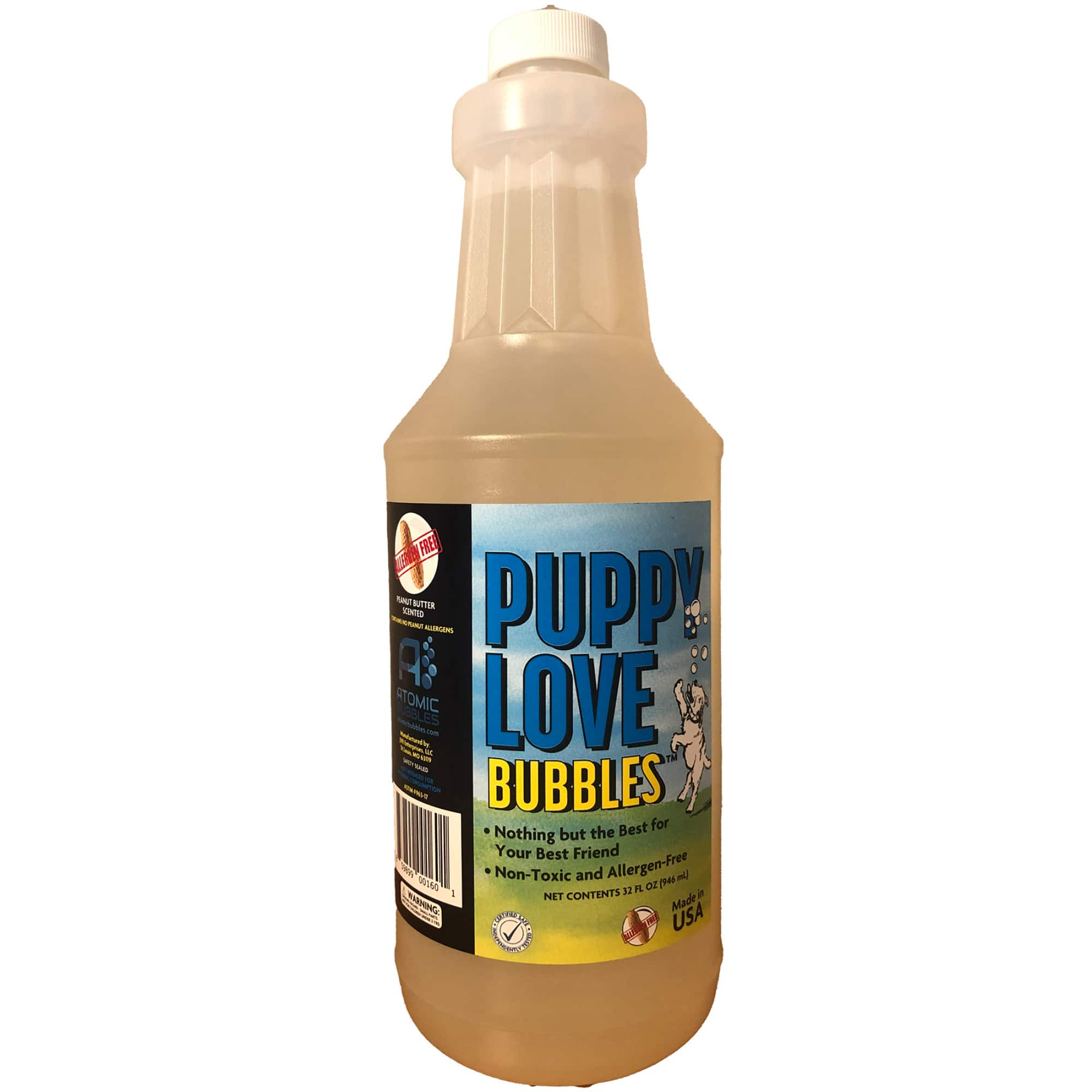 Puppy Love Bubbles&#x2122; Peanut Butter Scented Bubbles for Dogs Refill Bottle, 32oz.