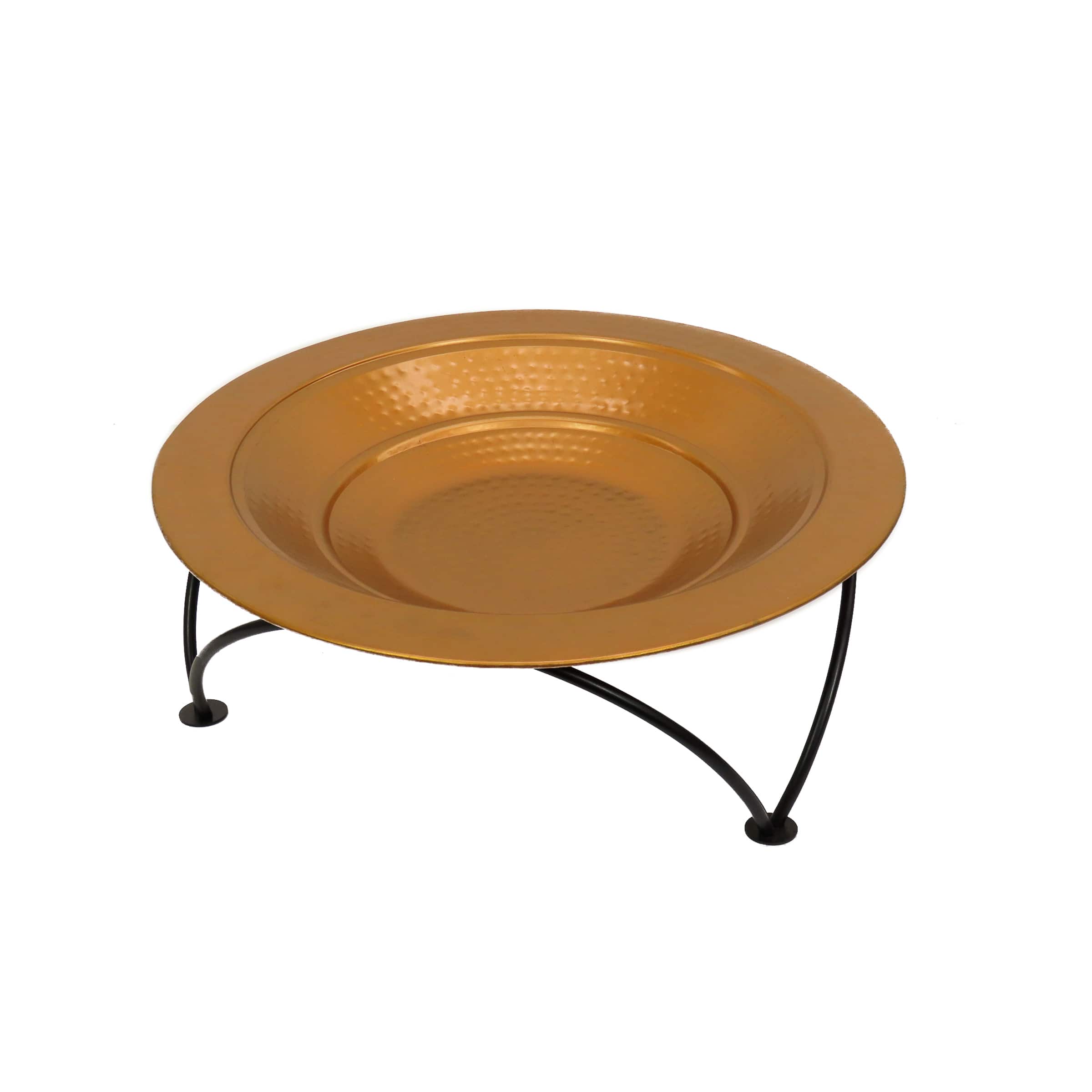 33&#x22; Hammered Copper Fire Pit with Stand &#x26; Screen