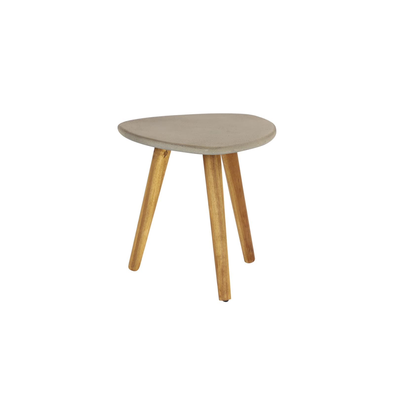16&#x22; Gray Wood Modern Outdoor Accent Table