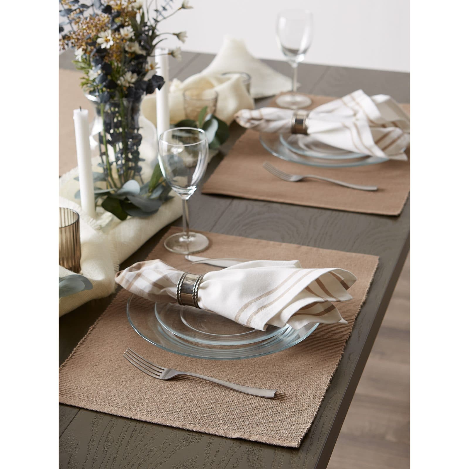DII&#xAE; Ribbed Cotton Placemats, 6ct.