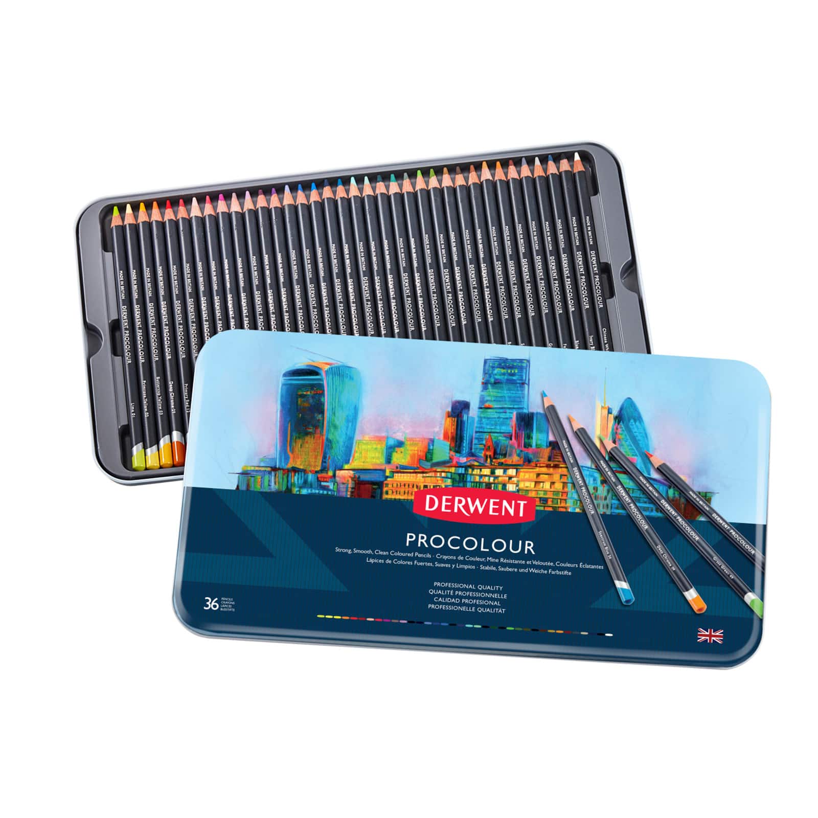 Derwent&#xAE; Procolour Pencil 36 Color Tin Set