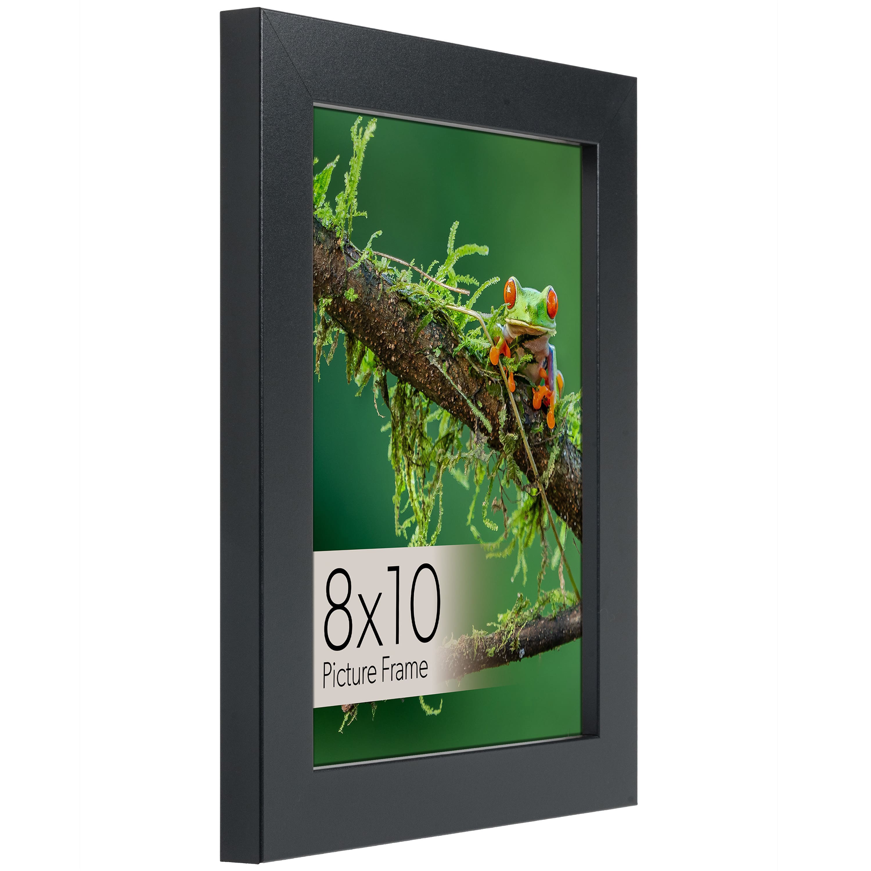 WallsThatSpeak Black Picture Frame with Easel and Glass