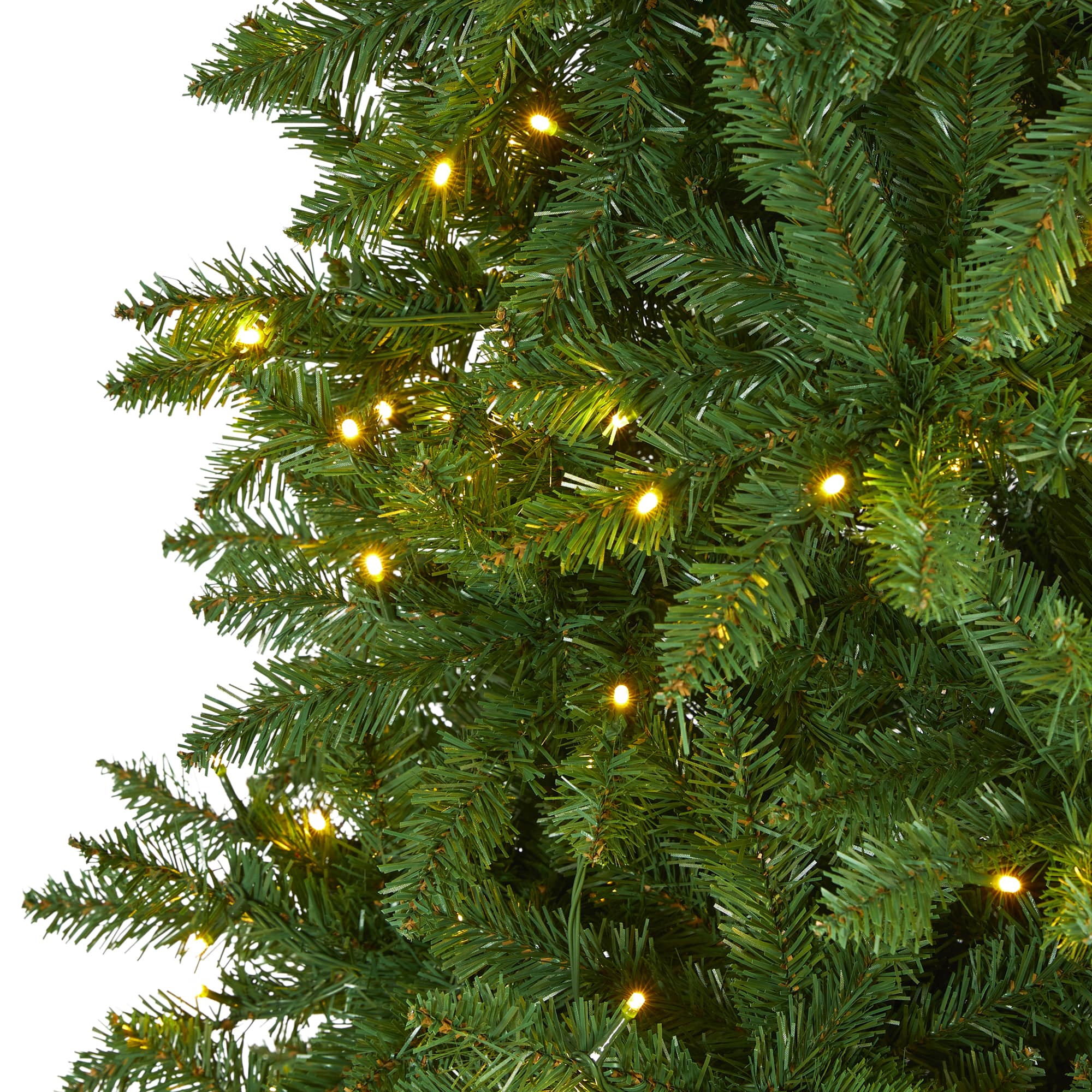 9ft. Pre-Lit Green Mountain Pine Artificial Christmas Tree, Clear LED Lights