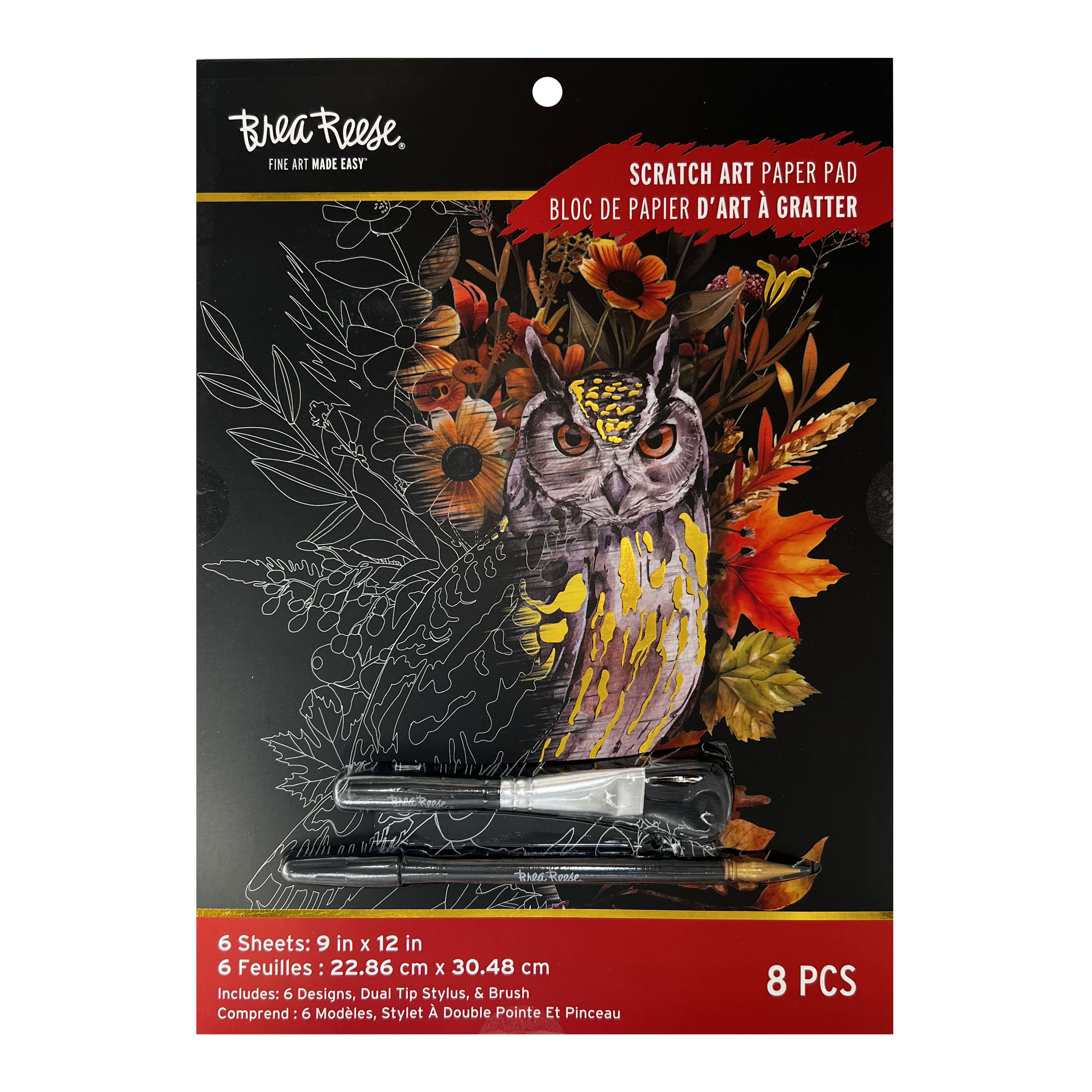Brea Reese™ 9" x 12" Autumn Equinox Scratch Art Paper Pad