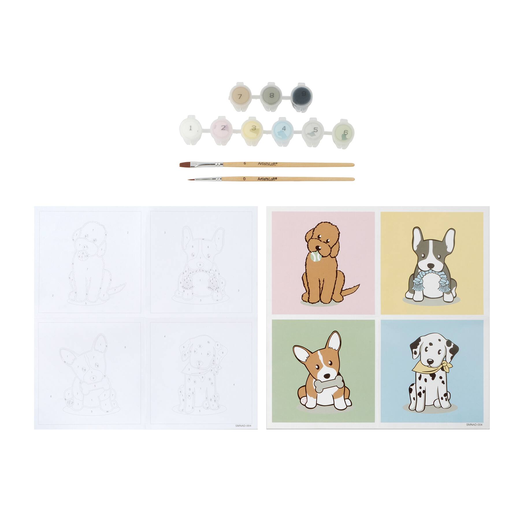 Dogs Paint-by-Number Gallery Mini Kit by Artist&#x27;s Loft&#xAE;