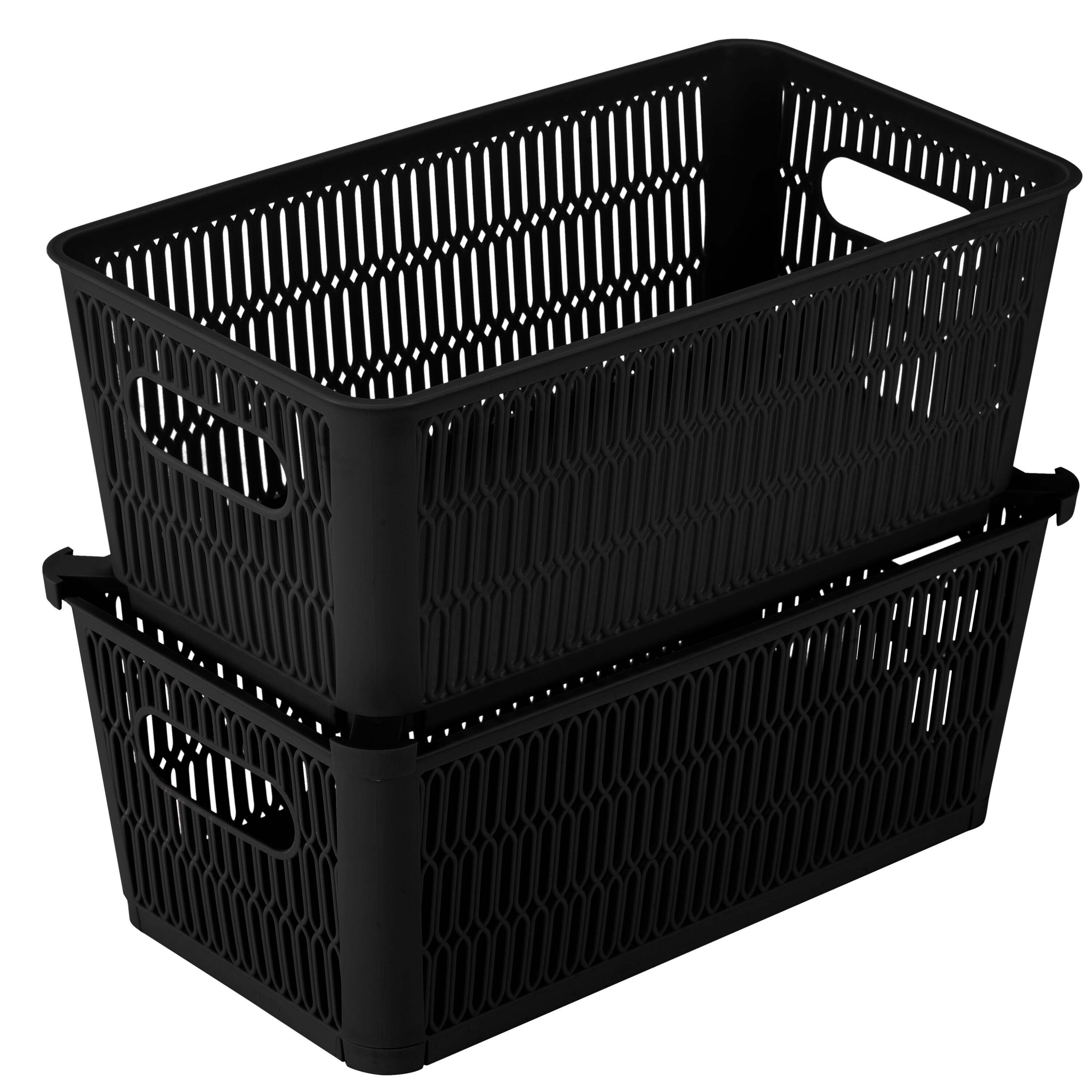 Simplify Slide 2 Stack It Small Storage Tote Baskets, 2ct. | Michaels