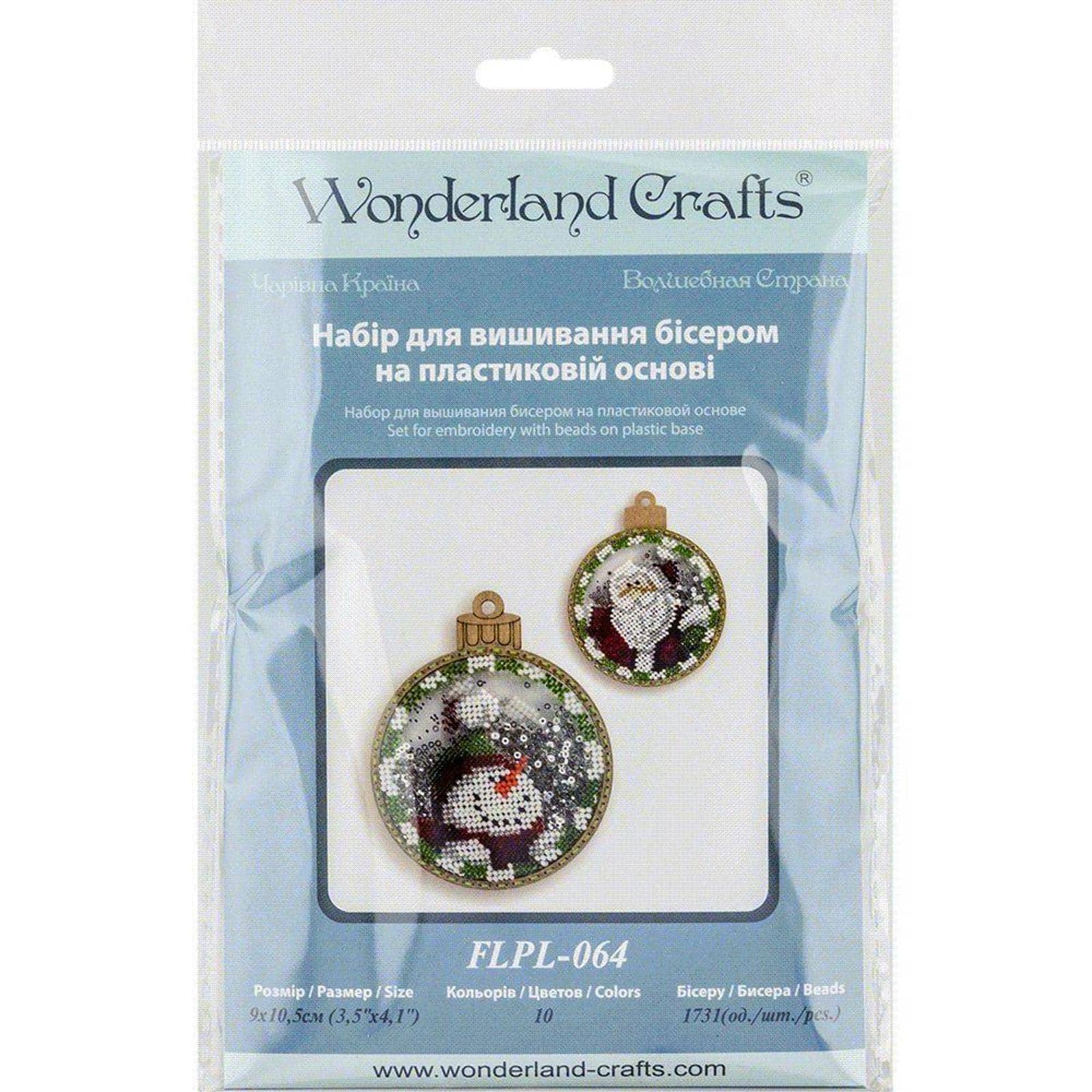 Wonderland Crafts Snowman &#x26; Santa Ball Ornament Bead Embroidery Kit