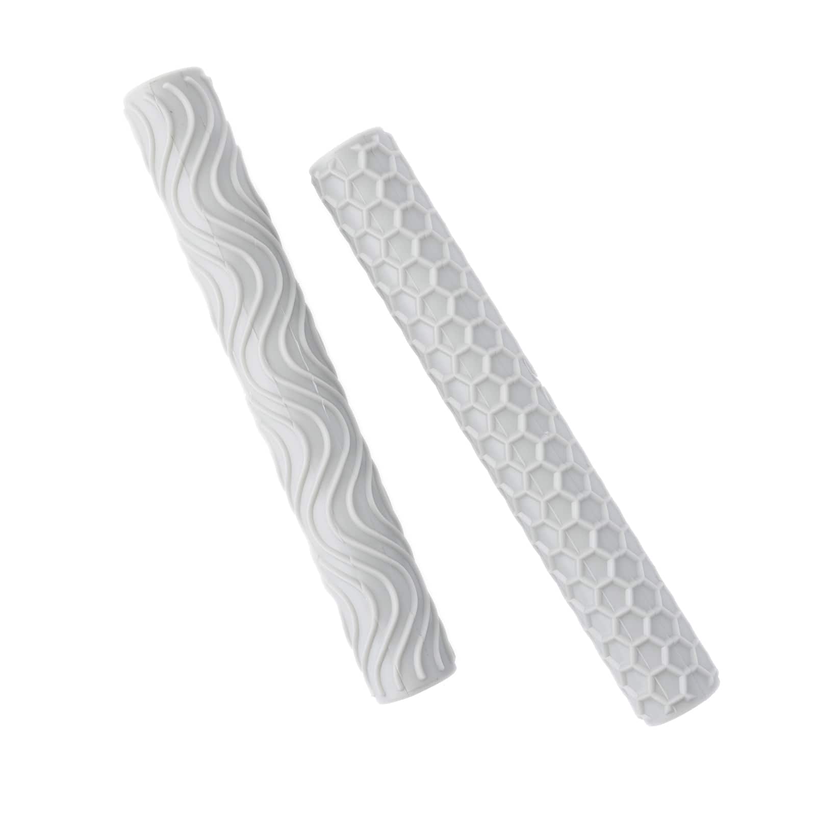 6 Packs: 2 ct. (12 total) Wave & Honeycomb Texture Rollers by Craft Smart®