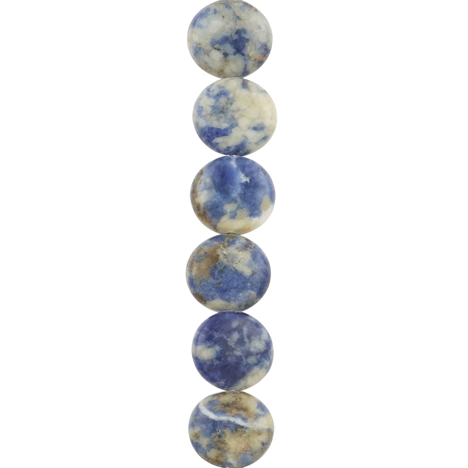 12 Pack: Sodalite Coin Beads, 14mm by Bead Landing™