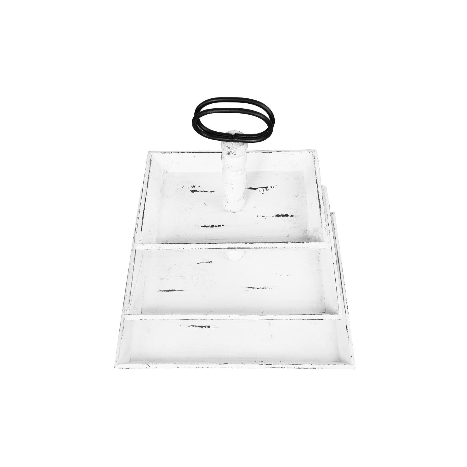 Hello Honey&#xAE; 25&#x22; White Decorative 3 Tier Tray