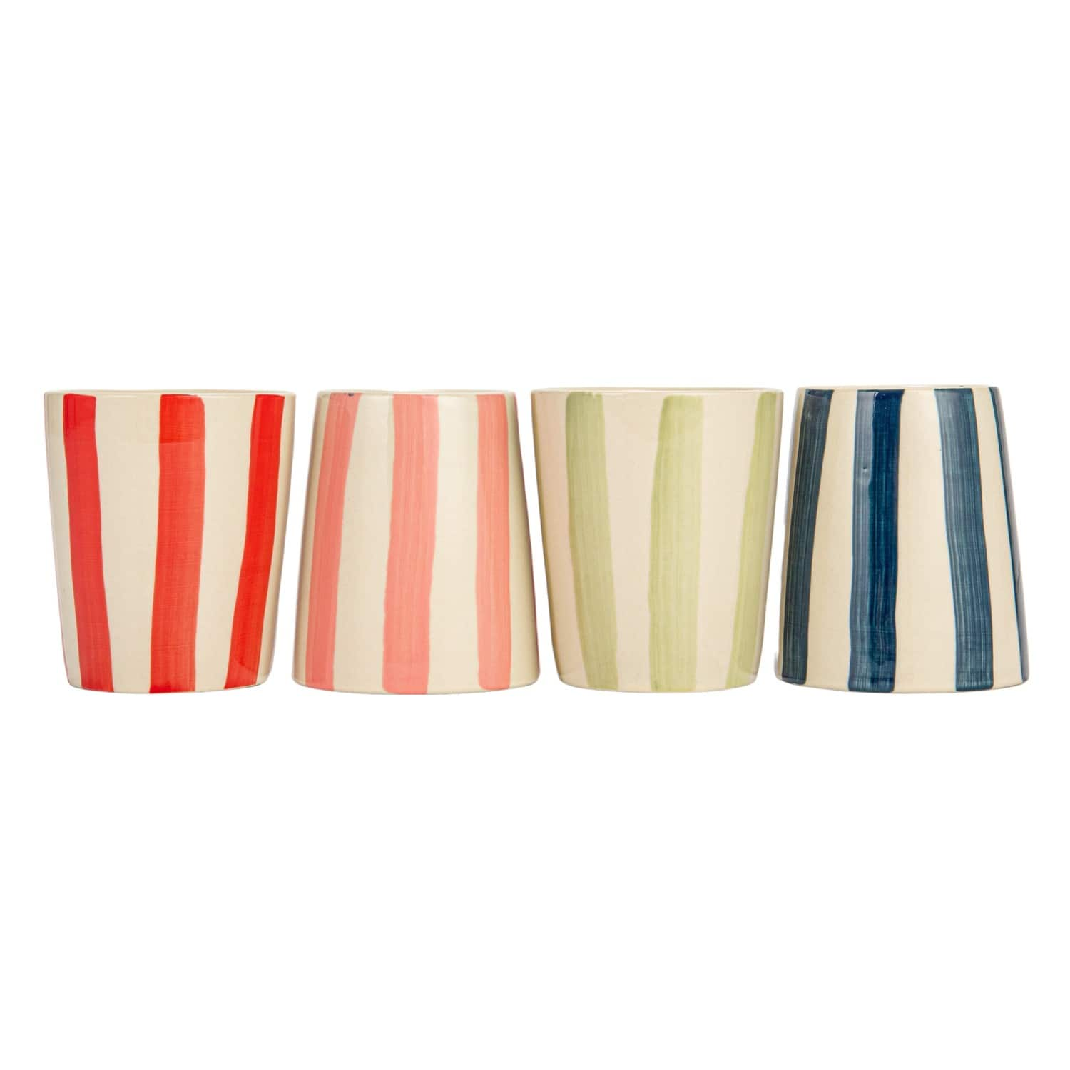 10oz. Round Striped Stoneware Cups, 12ct.