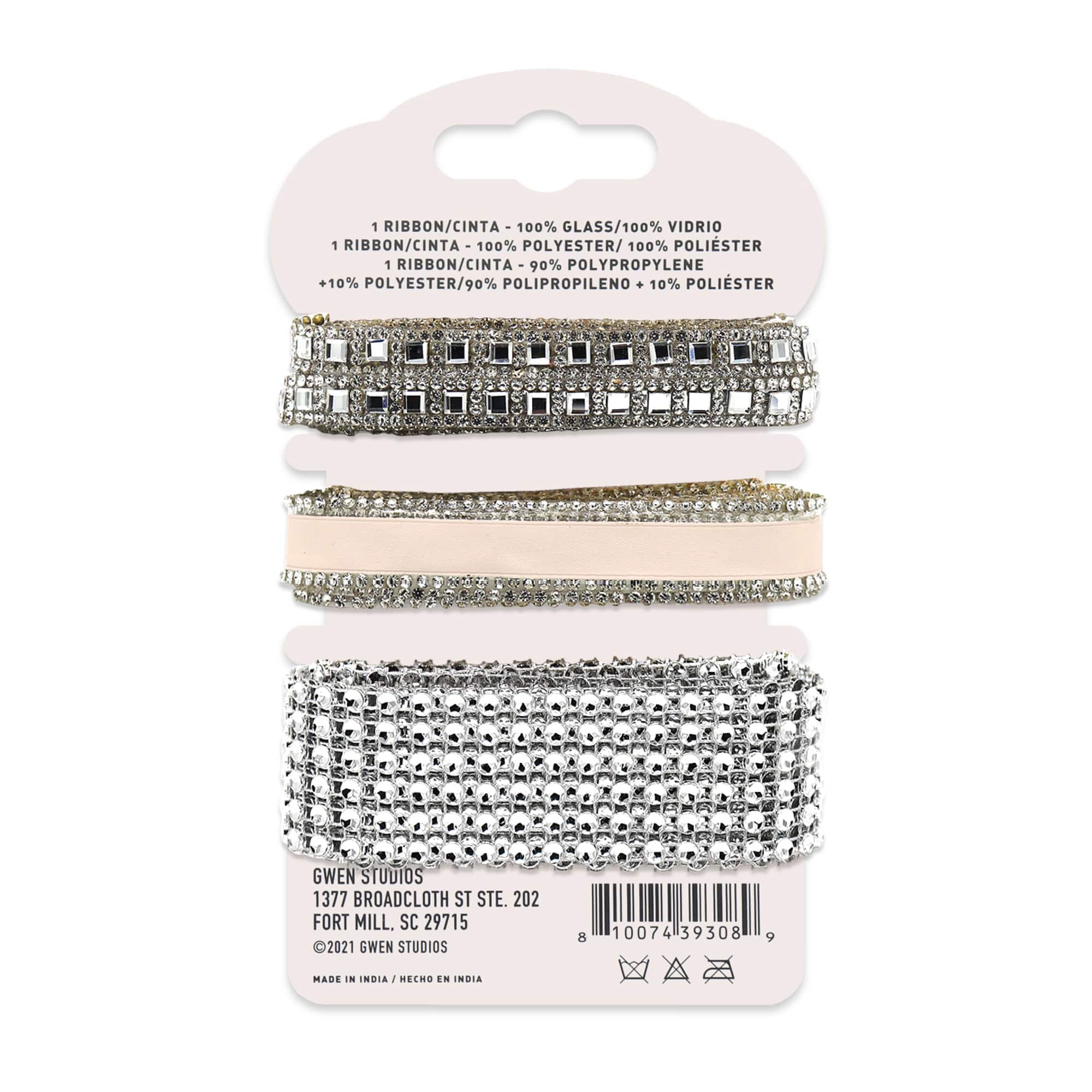 Gwen Studios 6yd. Satin &#x26; Rhinestone Trim Set