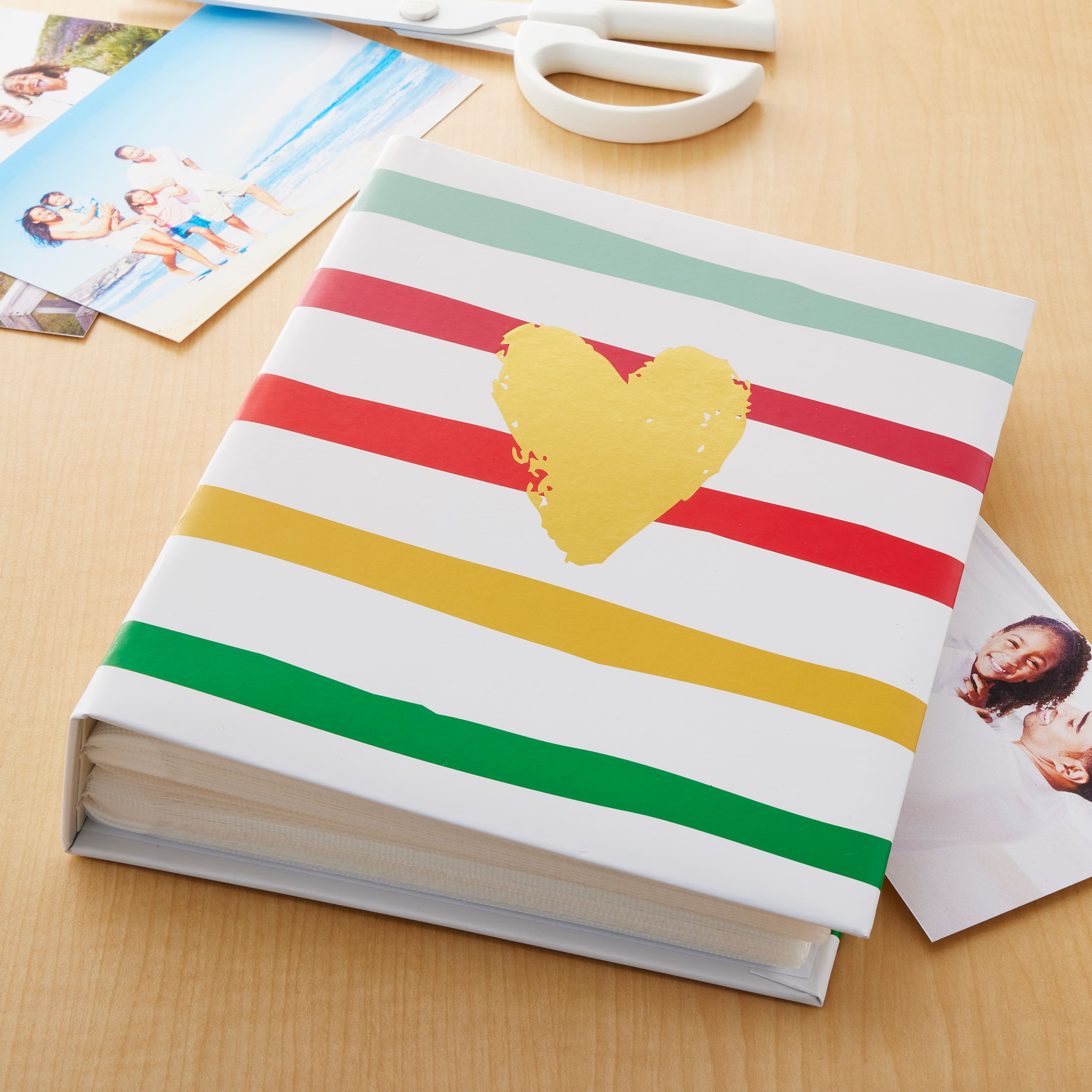 6 Pack: Striped Heart Mini Photo Album by Recollections&#xAE;