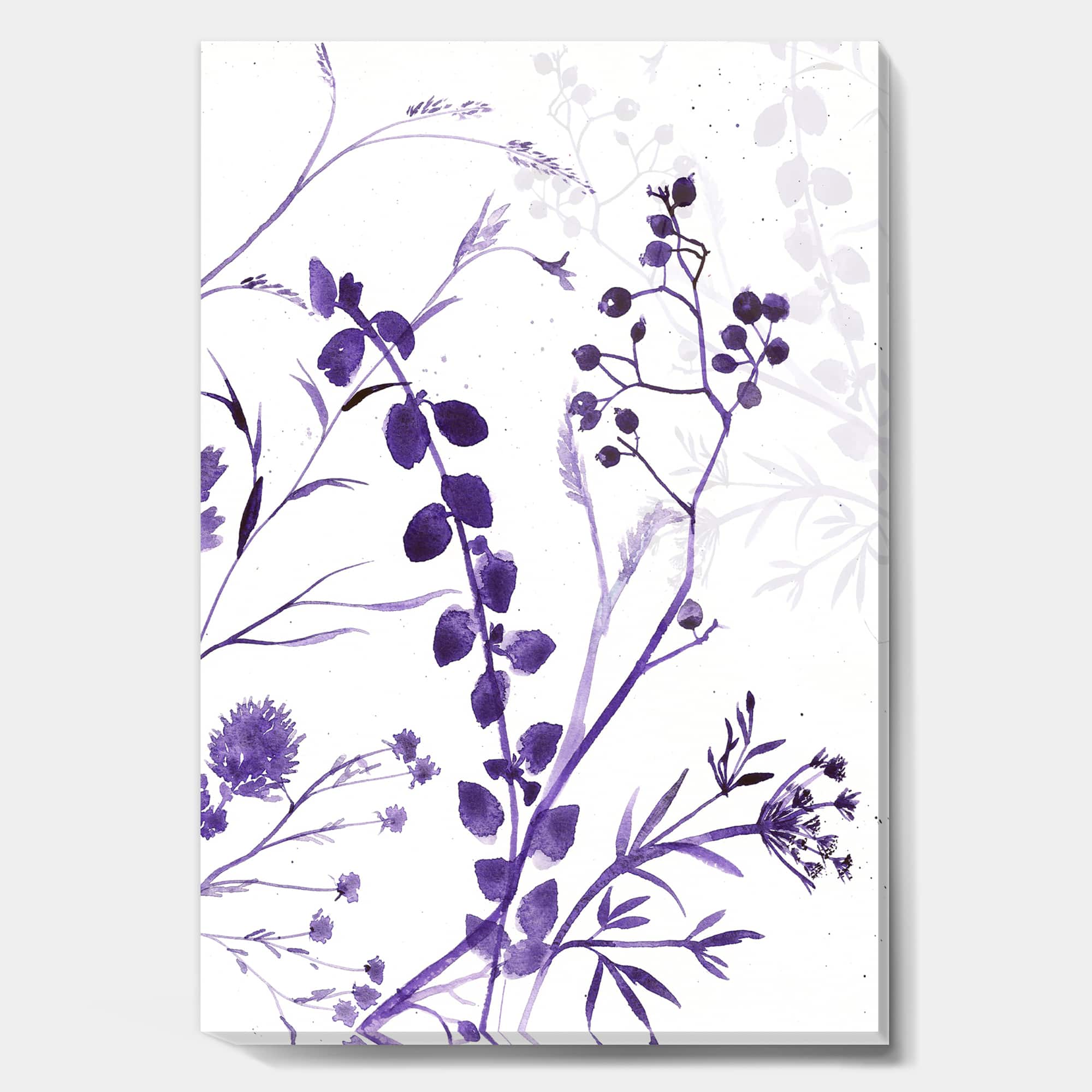 Designart - Meadow Flowers In The Afternoon I - Cottage Canvas Wall Art