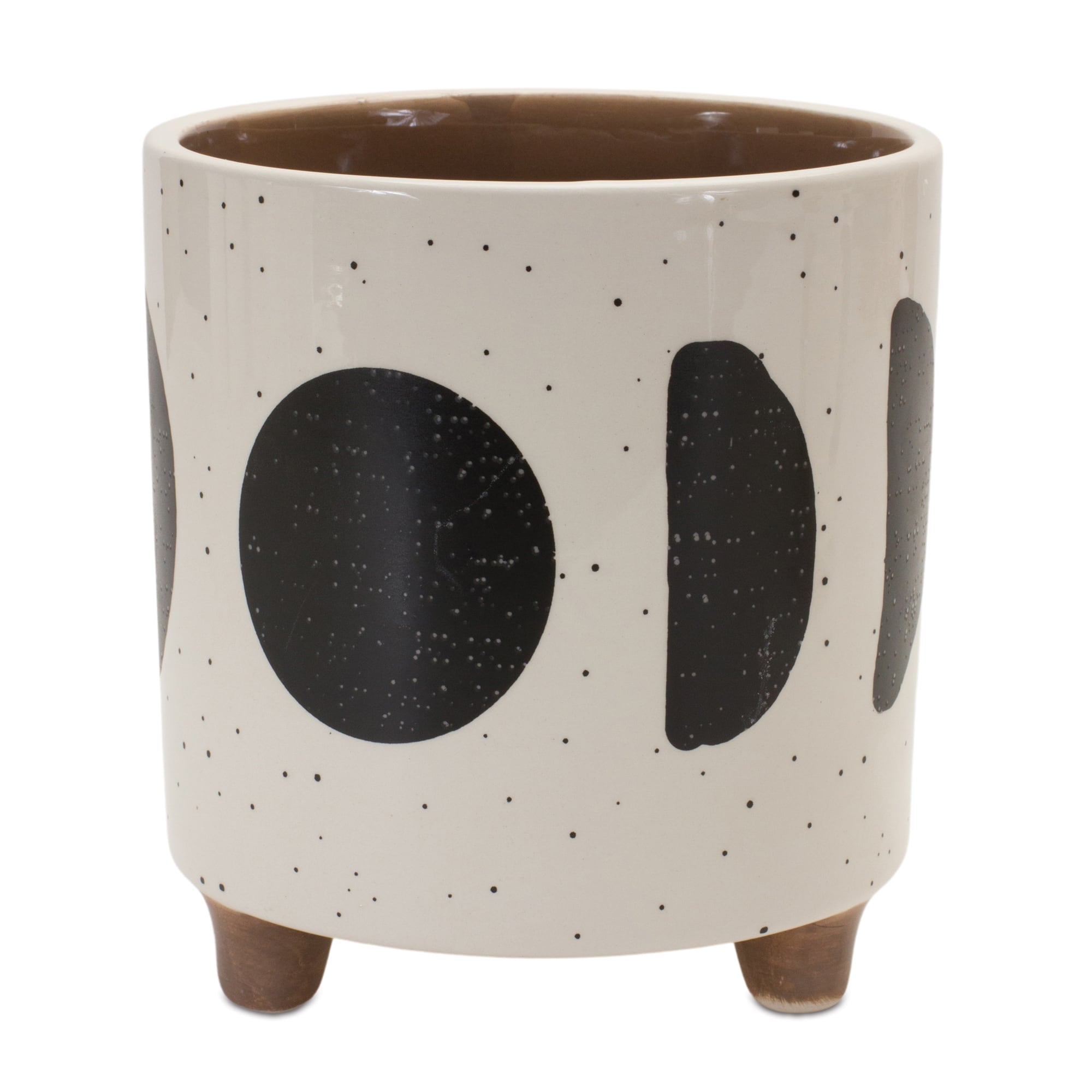 Footed Moon Phase Dolomite Planter