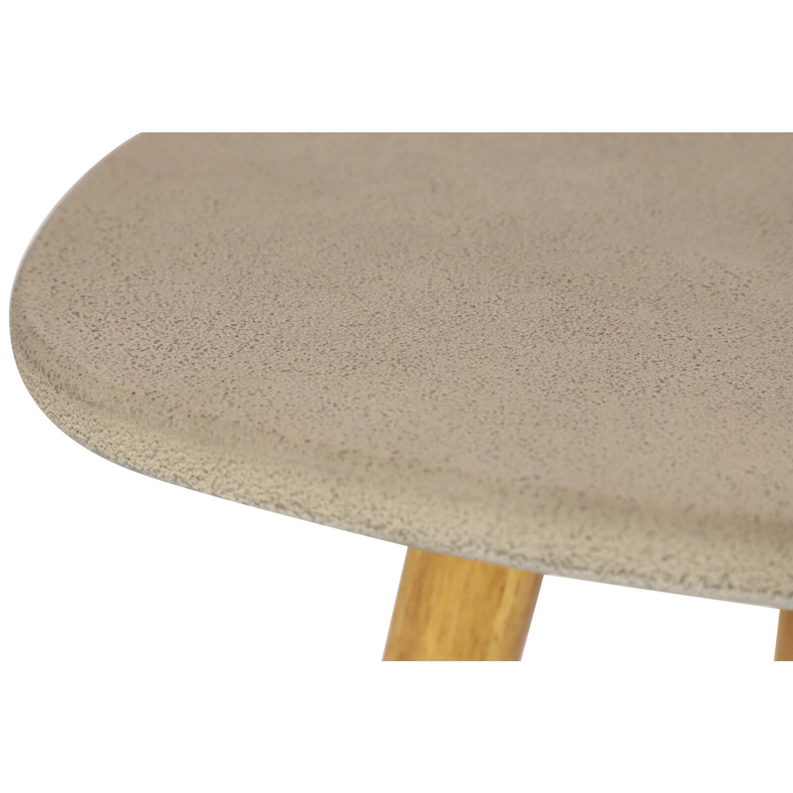 16&#x22; Gray Wood Modern Outdoor Accent Table