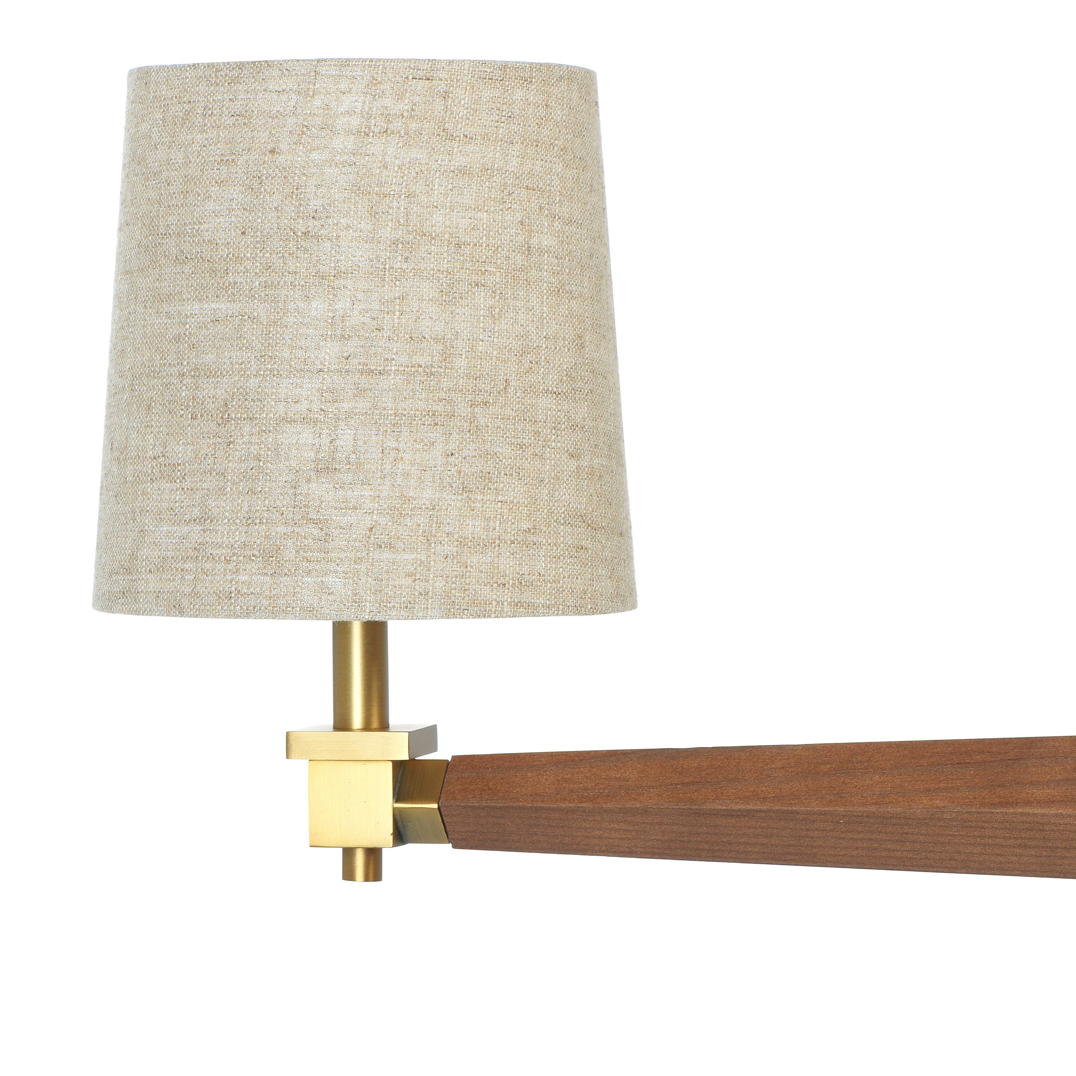 Hello Honey&#xAE; 37.5&#x22; Wood &#x26; Metal Chandelier with Linen Shades