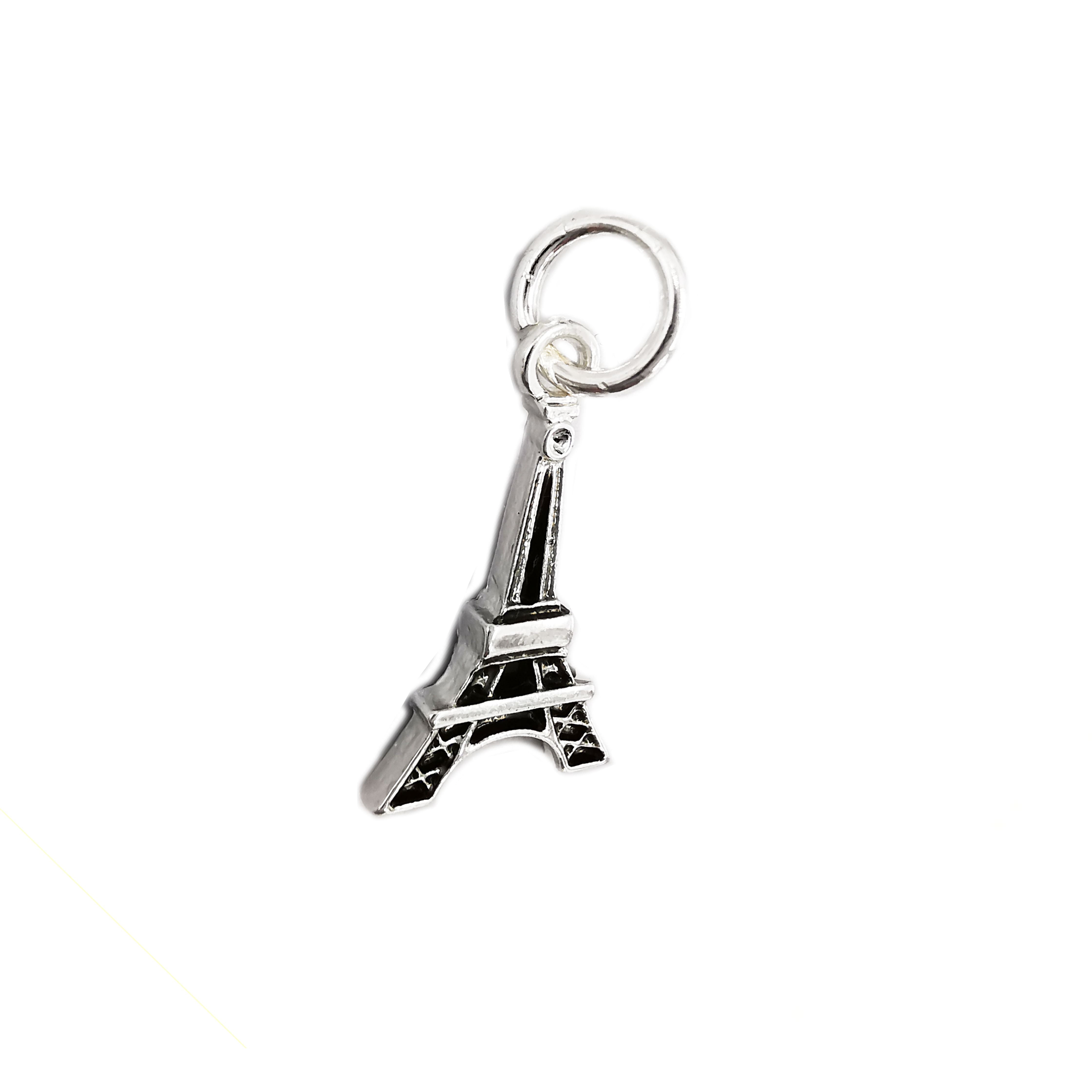 12 Pack: Charmalong™ Silver Plated Eiffel Tower Charm by Bead Landing™