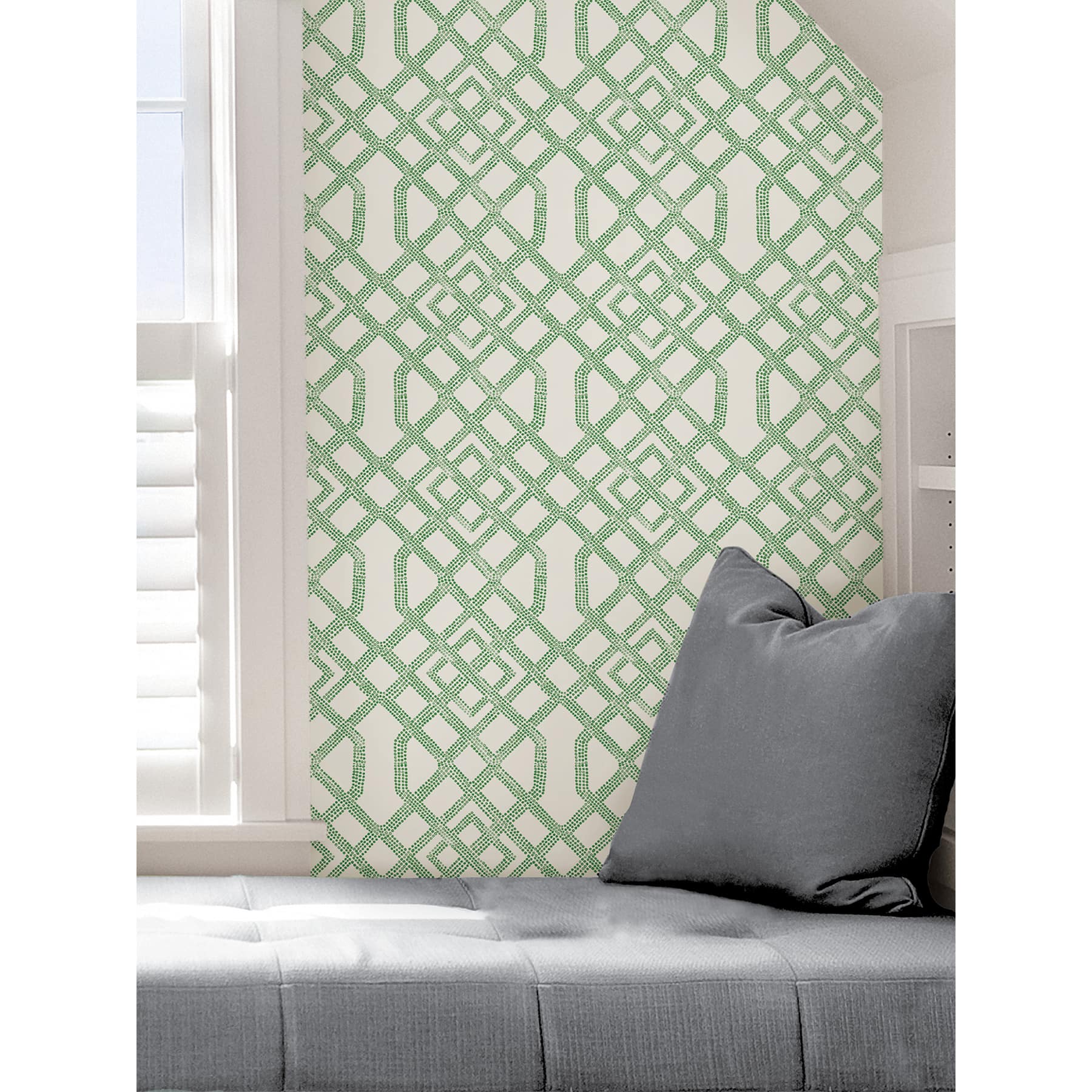 NuWallpaper Green Tanner Peel &#x26; Stick Wallpaper