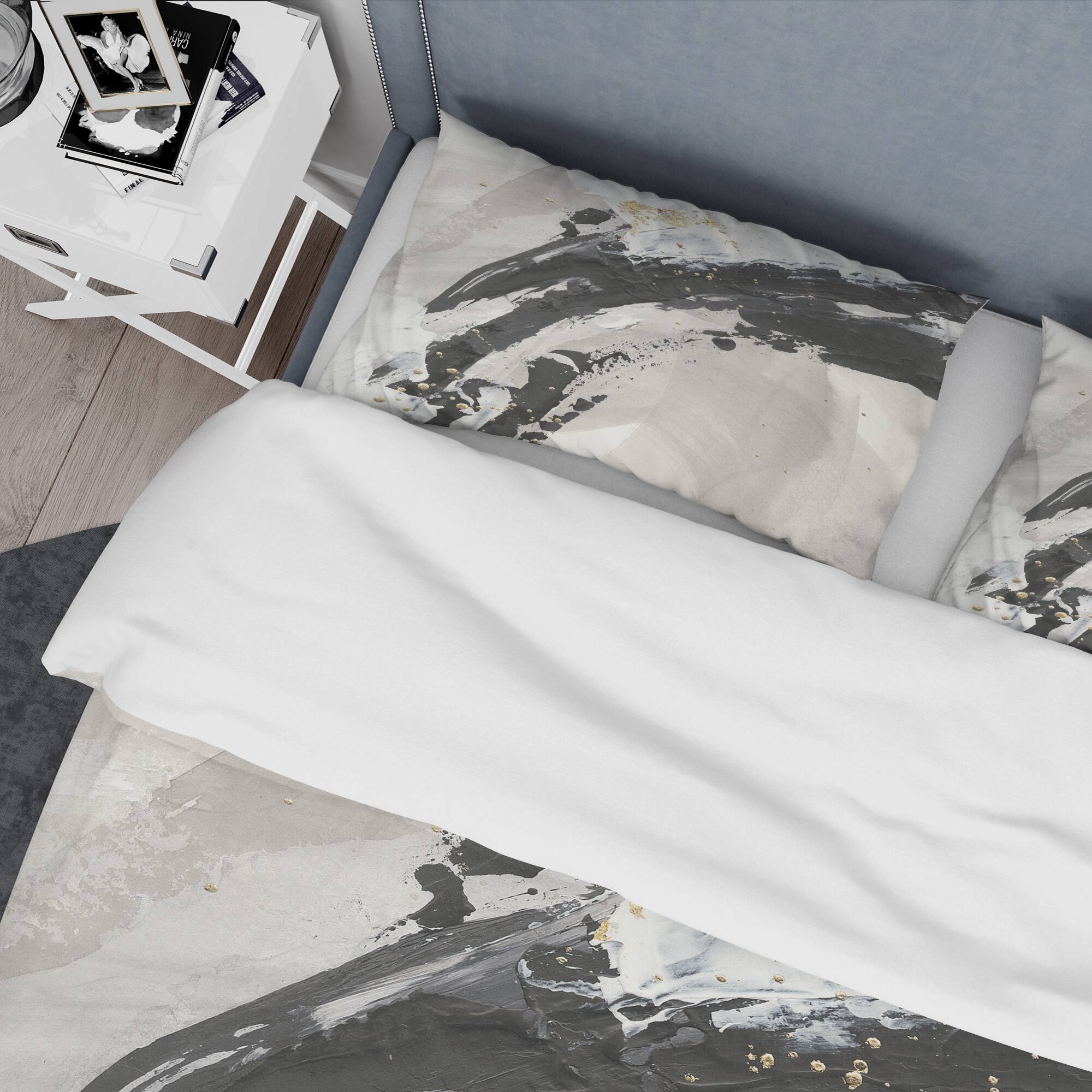 Designart &#x27;Glam Painted Arcs IV&#x27; Glam Bedding Set - Duvet Cover &#x26; Shams
