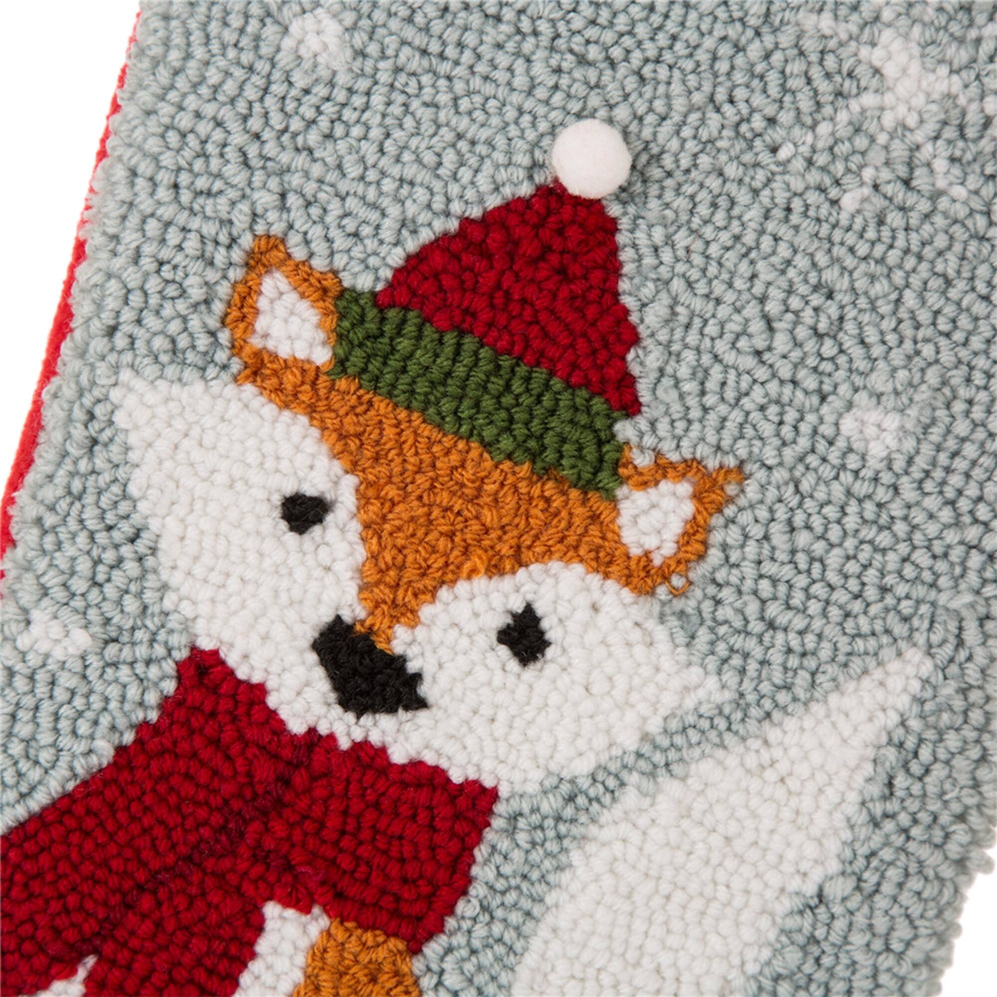 Glitzhome&#xAE; 19&#x22; Fox Hooked Stocking