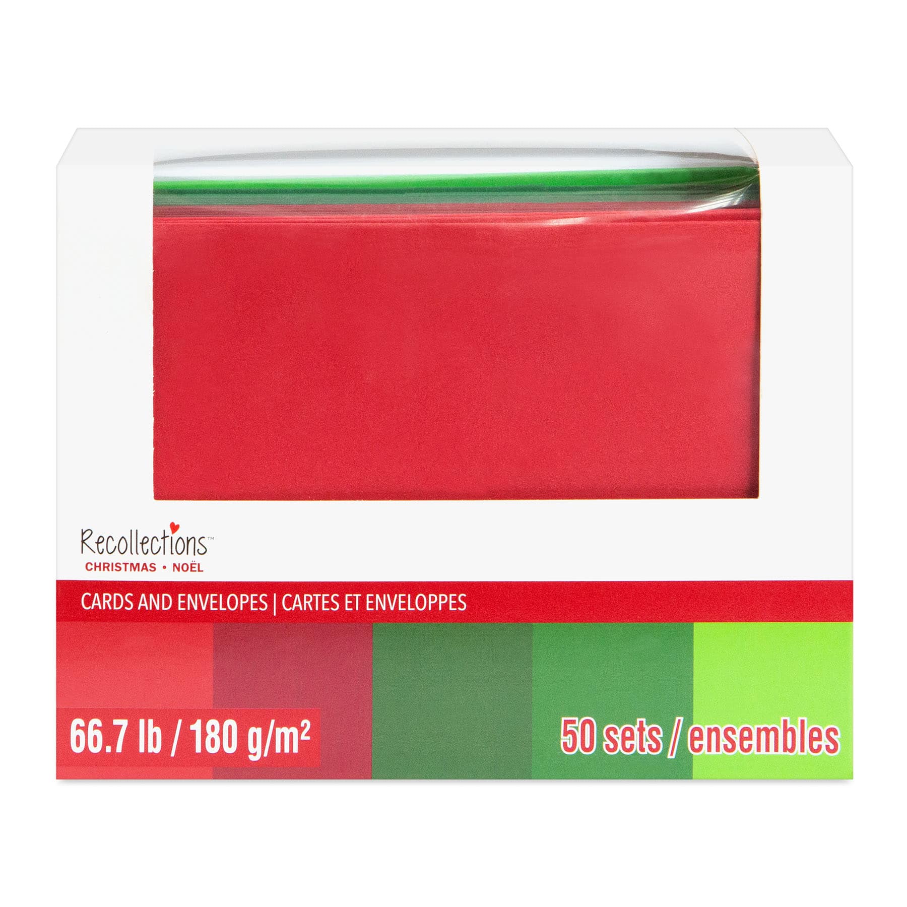 Reds &#x26; Greens Christmas Cards &#x26; Envelopes, 50ct. by Recollections&#x2122;