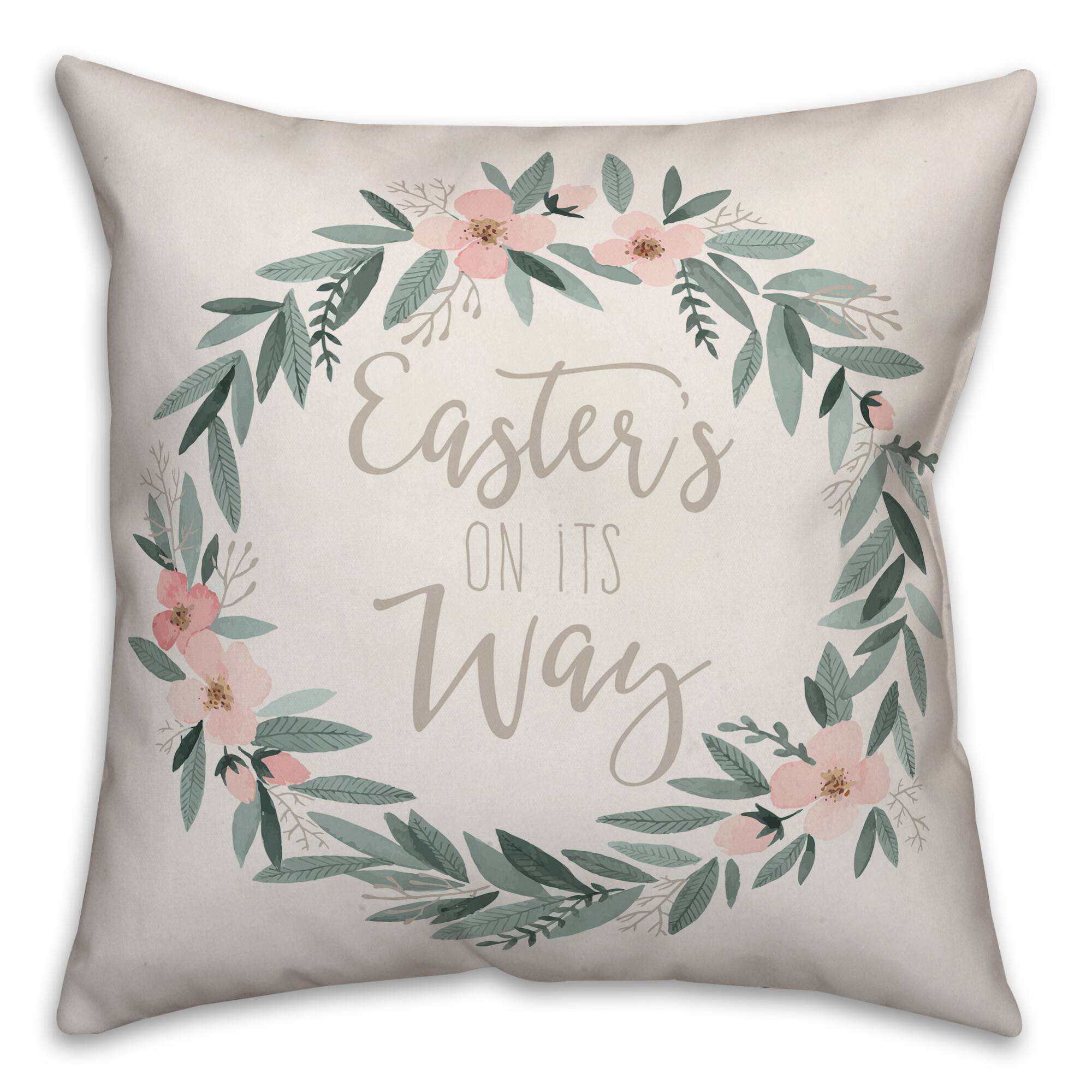 Easter's on Its Way Throw Pillow