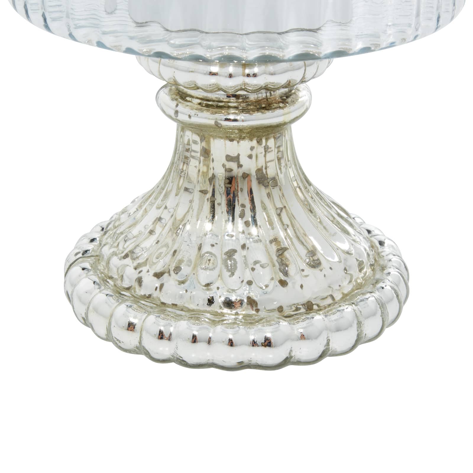 Set of 2 Clear Glass Vintage Hurricane Lamp, 10&#x22;, 12&#x22;