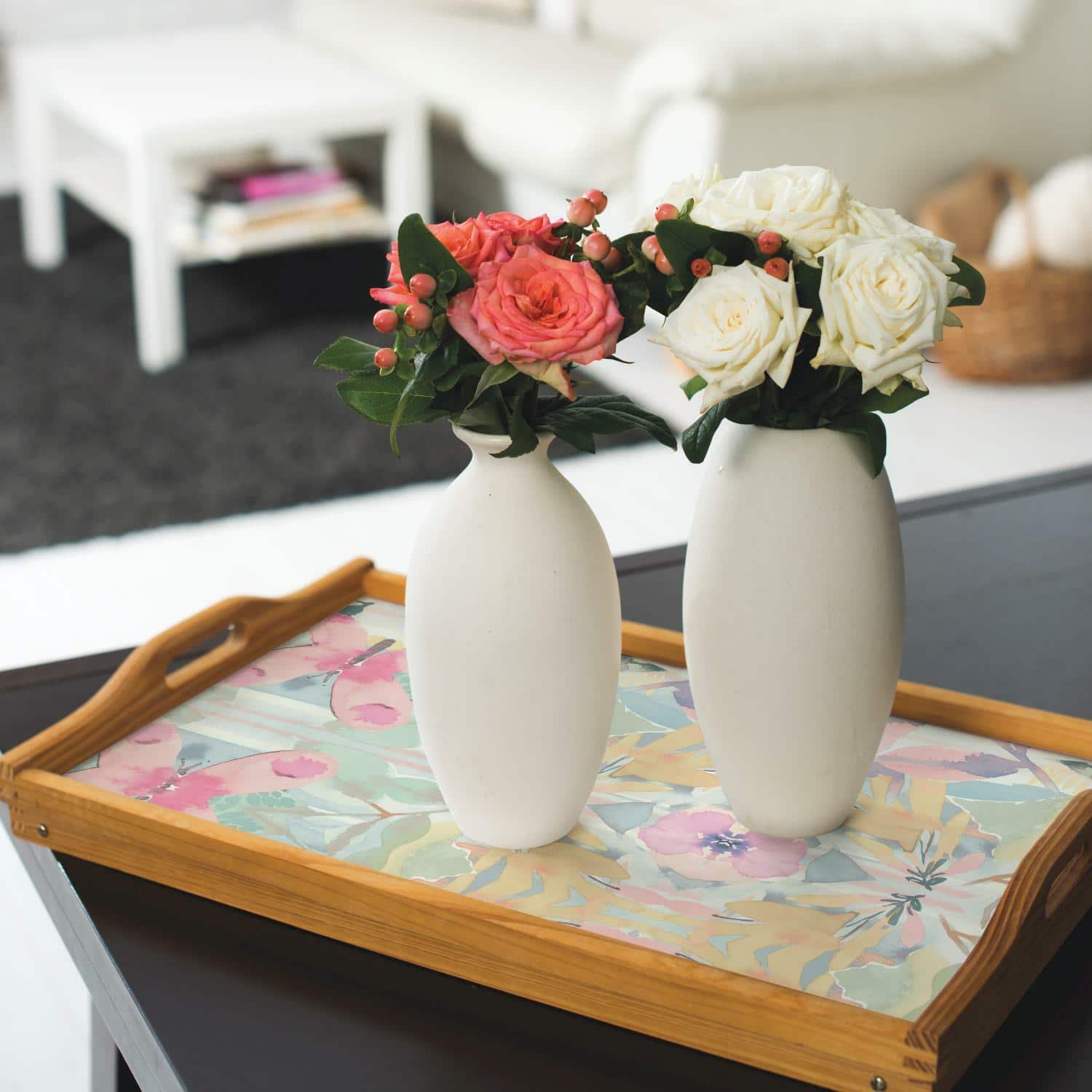 RoomMates Synchronized Floral Peel & Stick Wallpaper