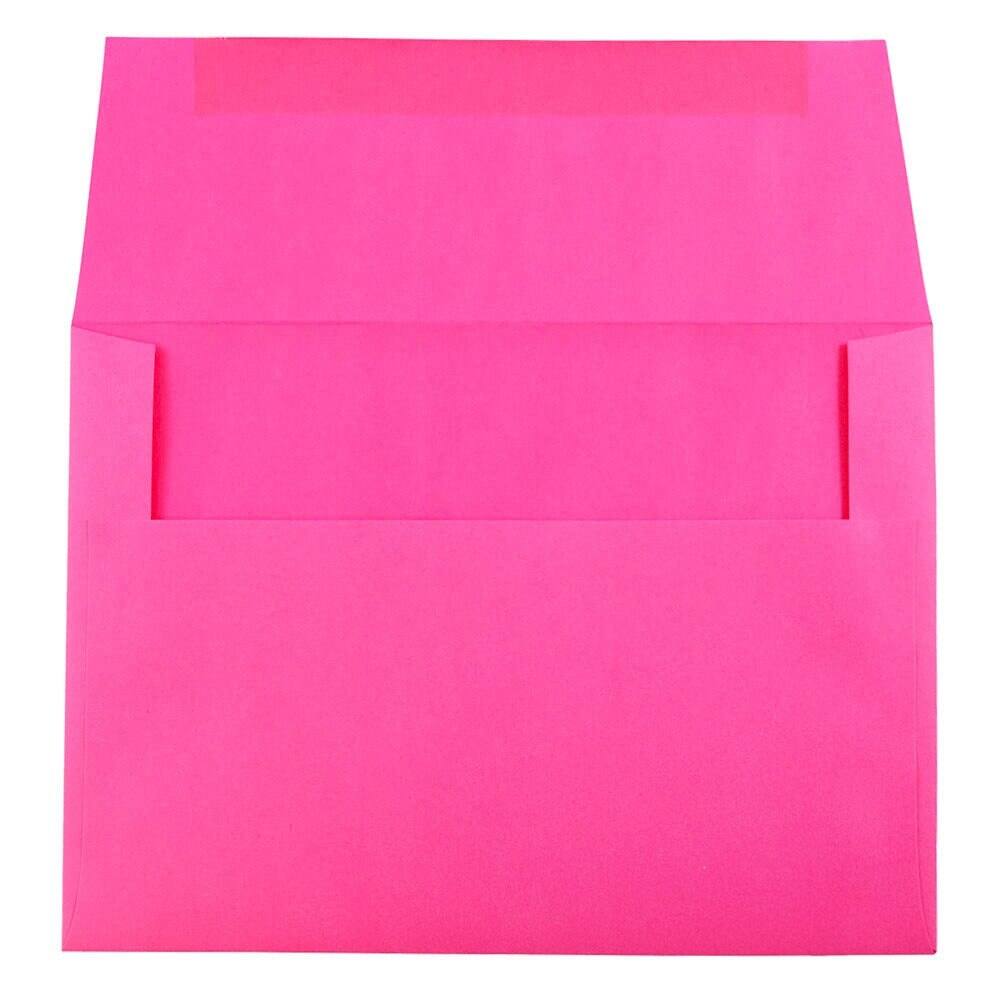 JAM Paper A7 Ultra Fuchsia Hot Pink Invitation Envelopes, 50ct.
