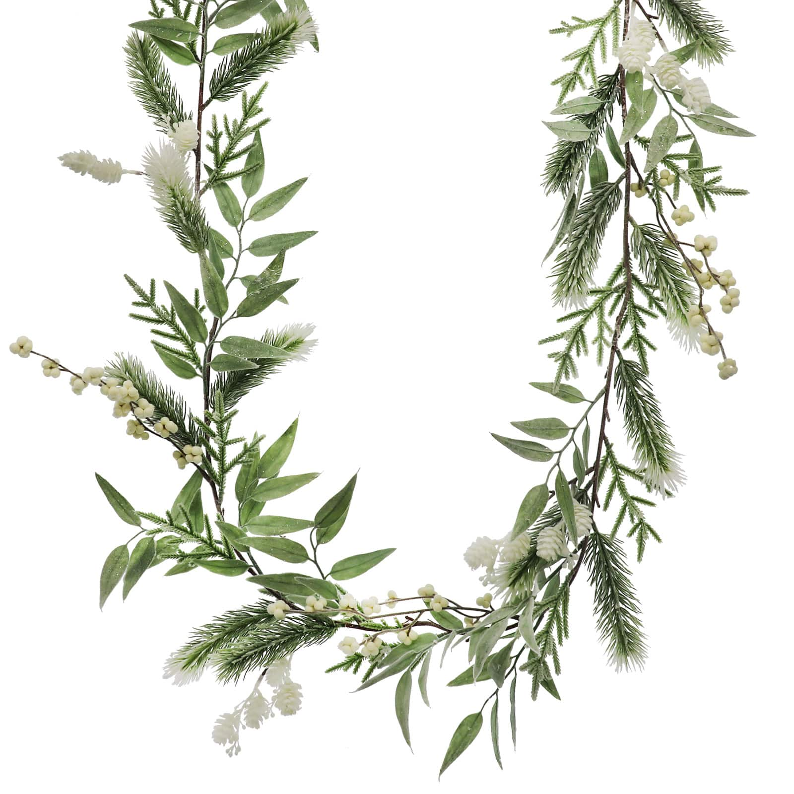 6ft. White Pinecone &#x26; Shimmer Berry Garland by Ashland&#xAE;