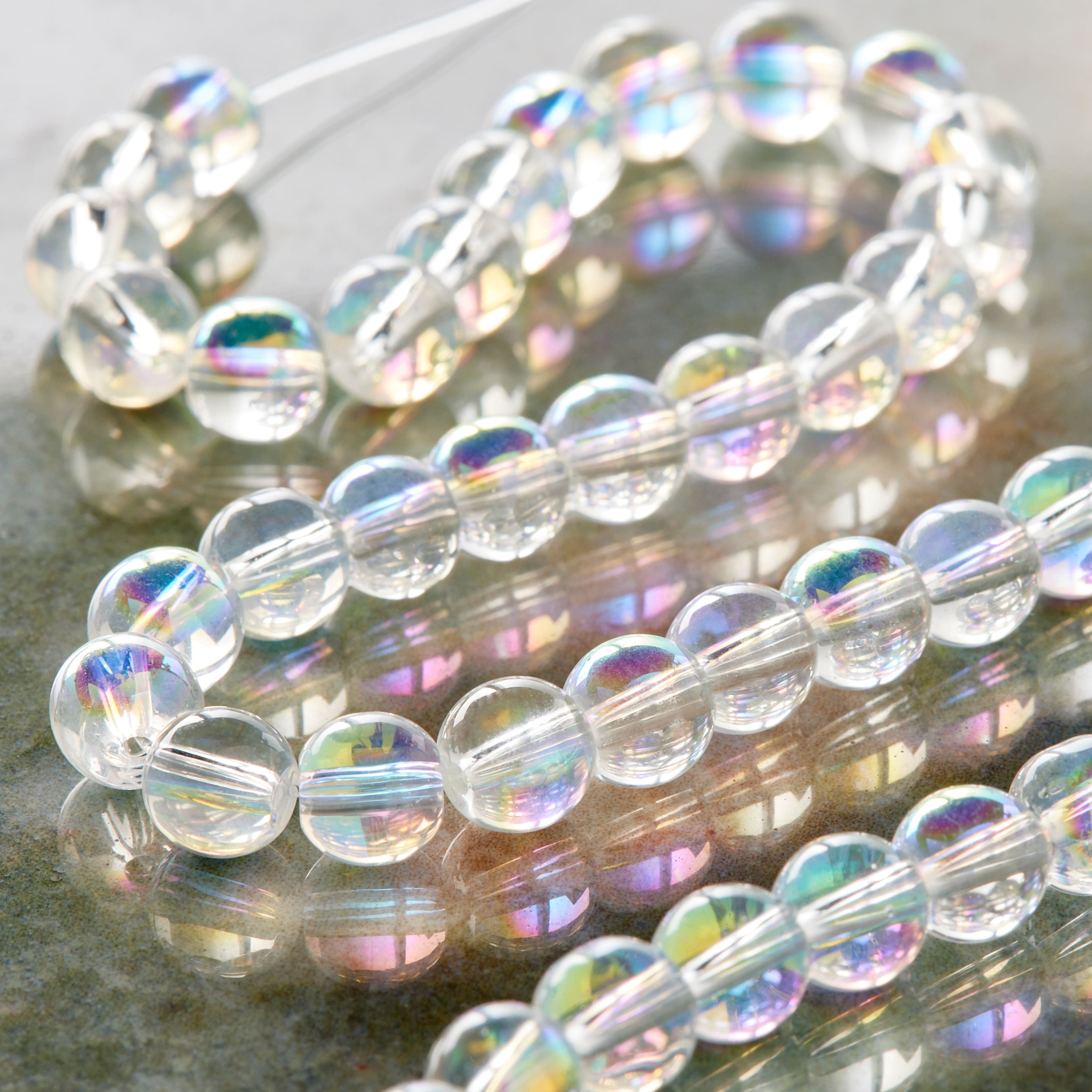 Crystal Glass Round Beads, 6mm by Bead Landing™