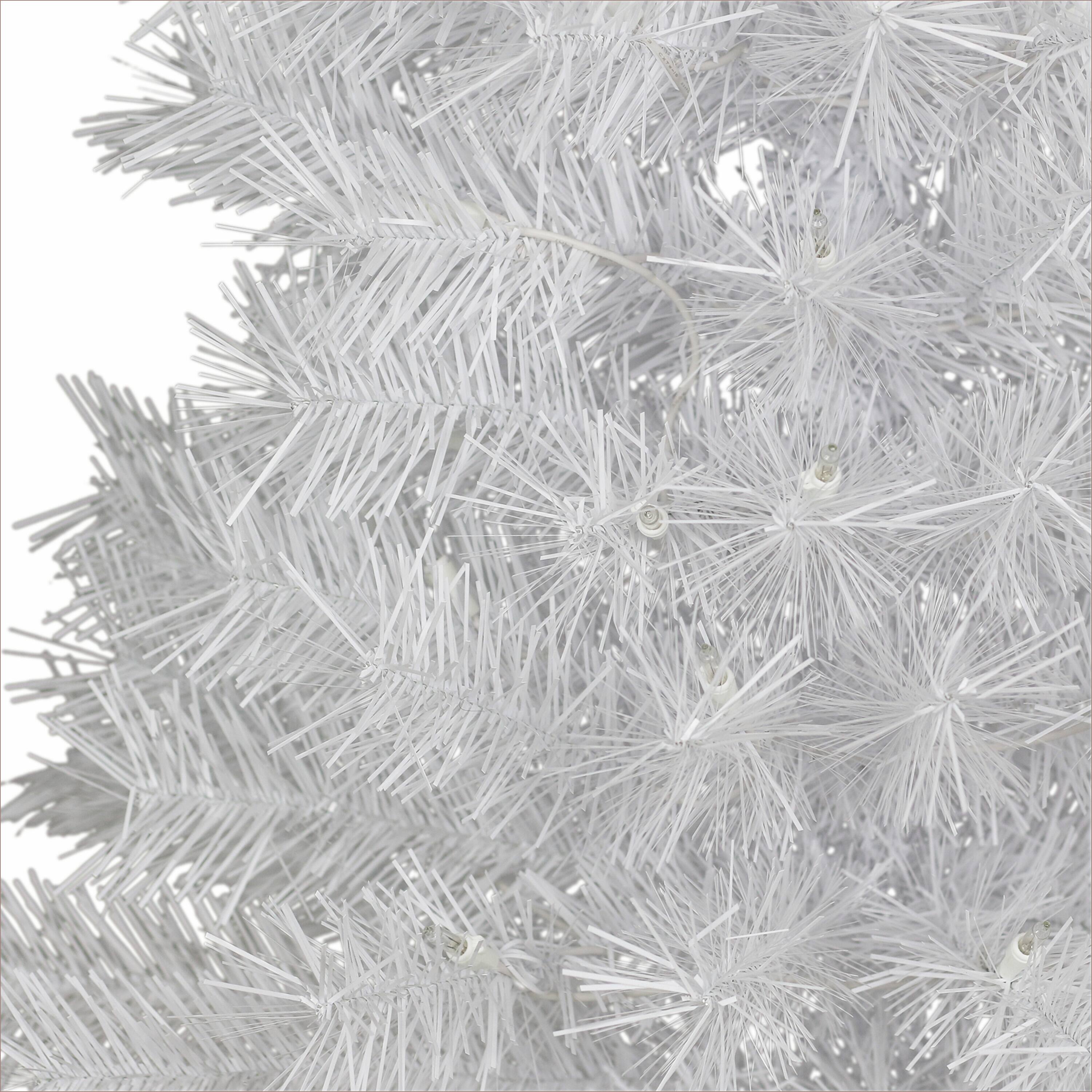3ft. Pre-Lit White Snow Ridge Artificial Fir Tree, Clear Lights