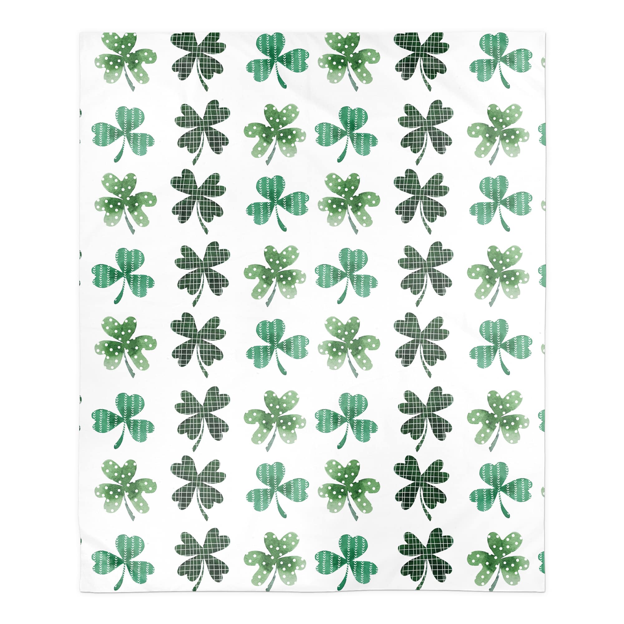 Shamrock Pattern 50" x 60" Sherpa Fleece Blanket