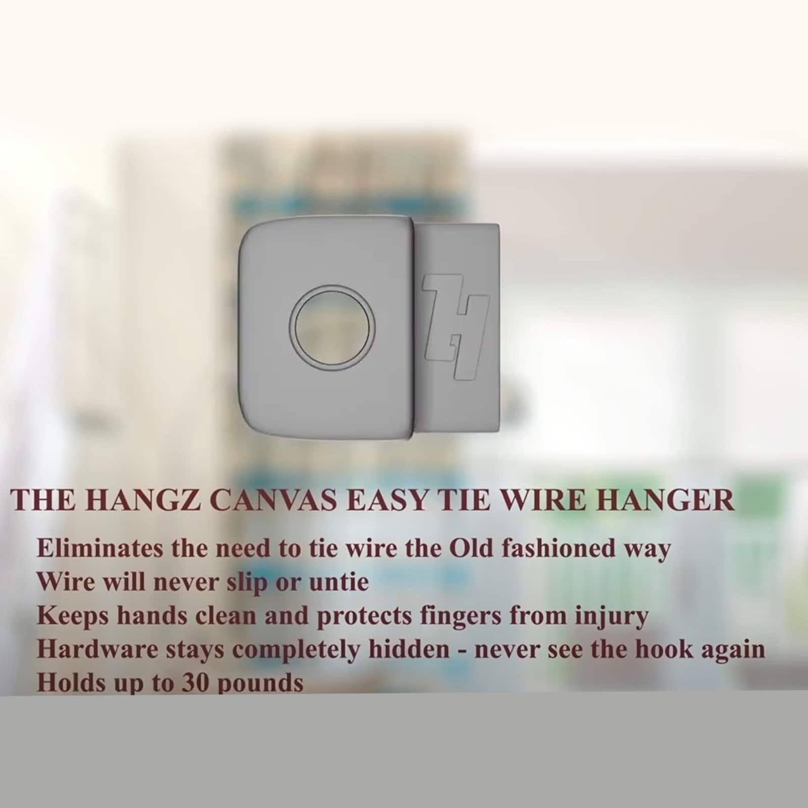 HangZ&#x2122; 30lb. Canvas Easy Tie 1 Hole D Ring Kit