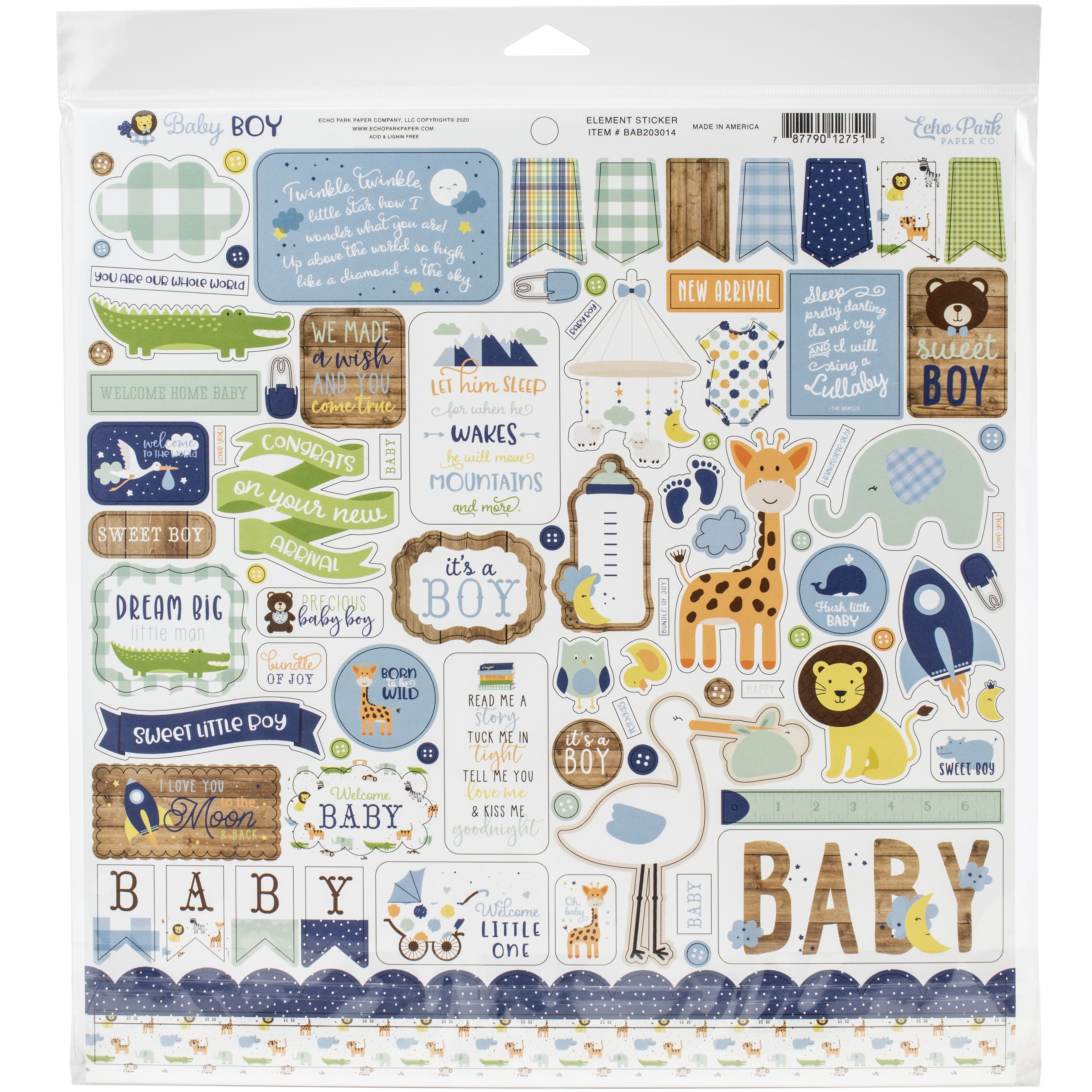 Echo Park™ Paper Co. Baby Boy Collection Kit, 12" x 12"